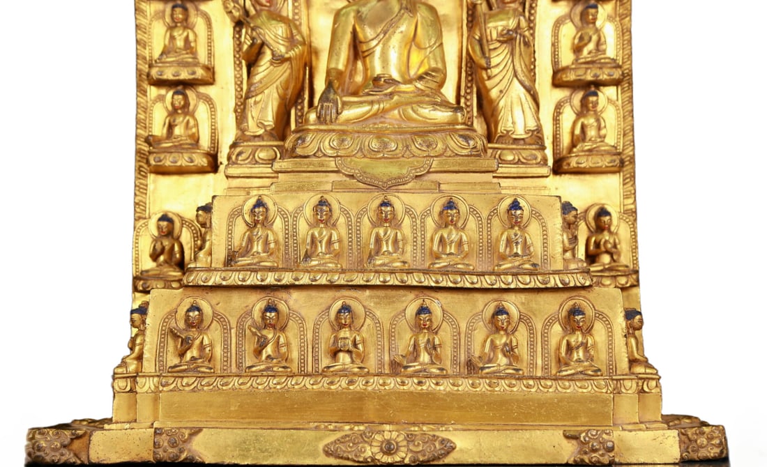 A huge gilt bronze statue of Sakyamuni - 3