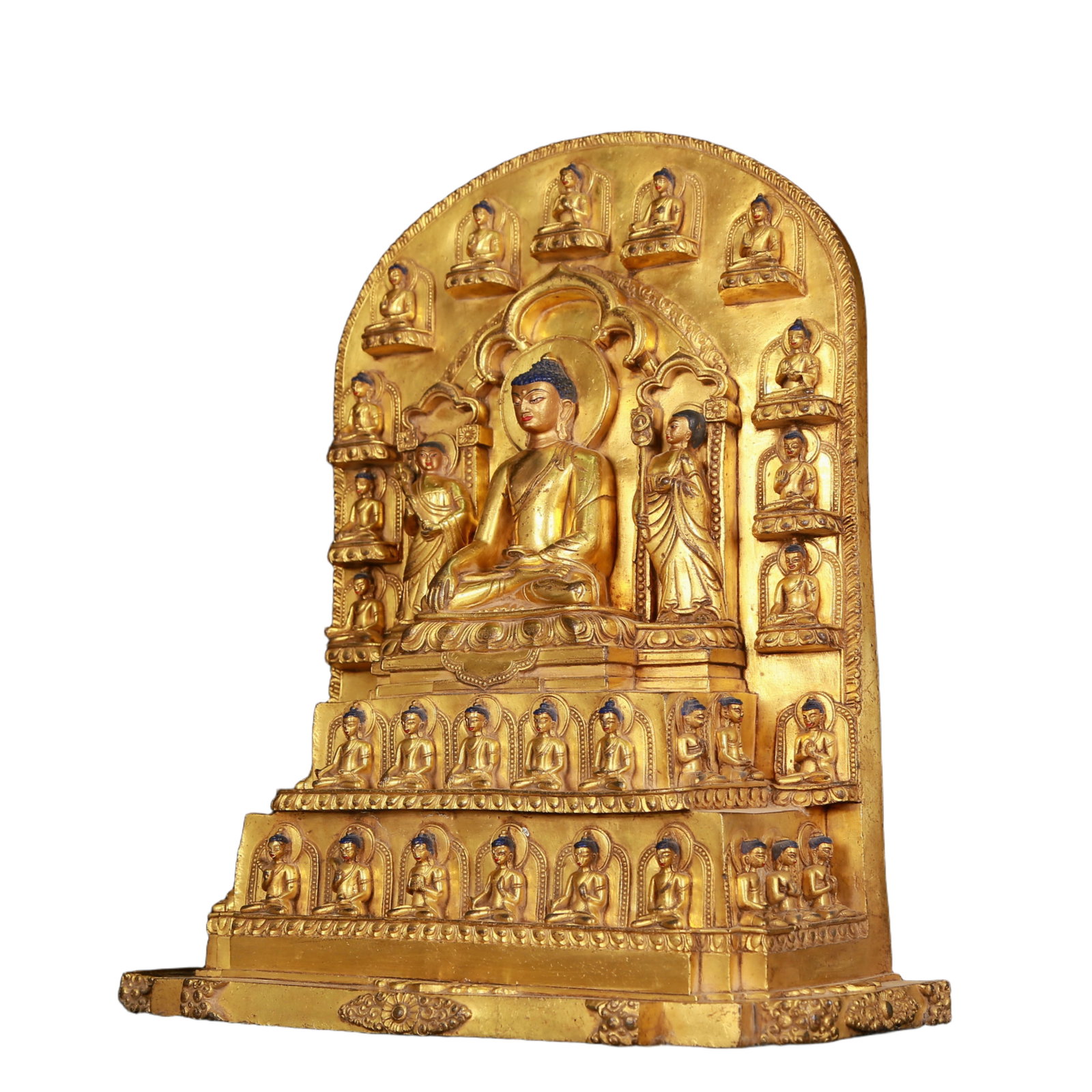 A huge gilt bronze statue of Sakyamuni - 4