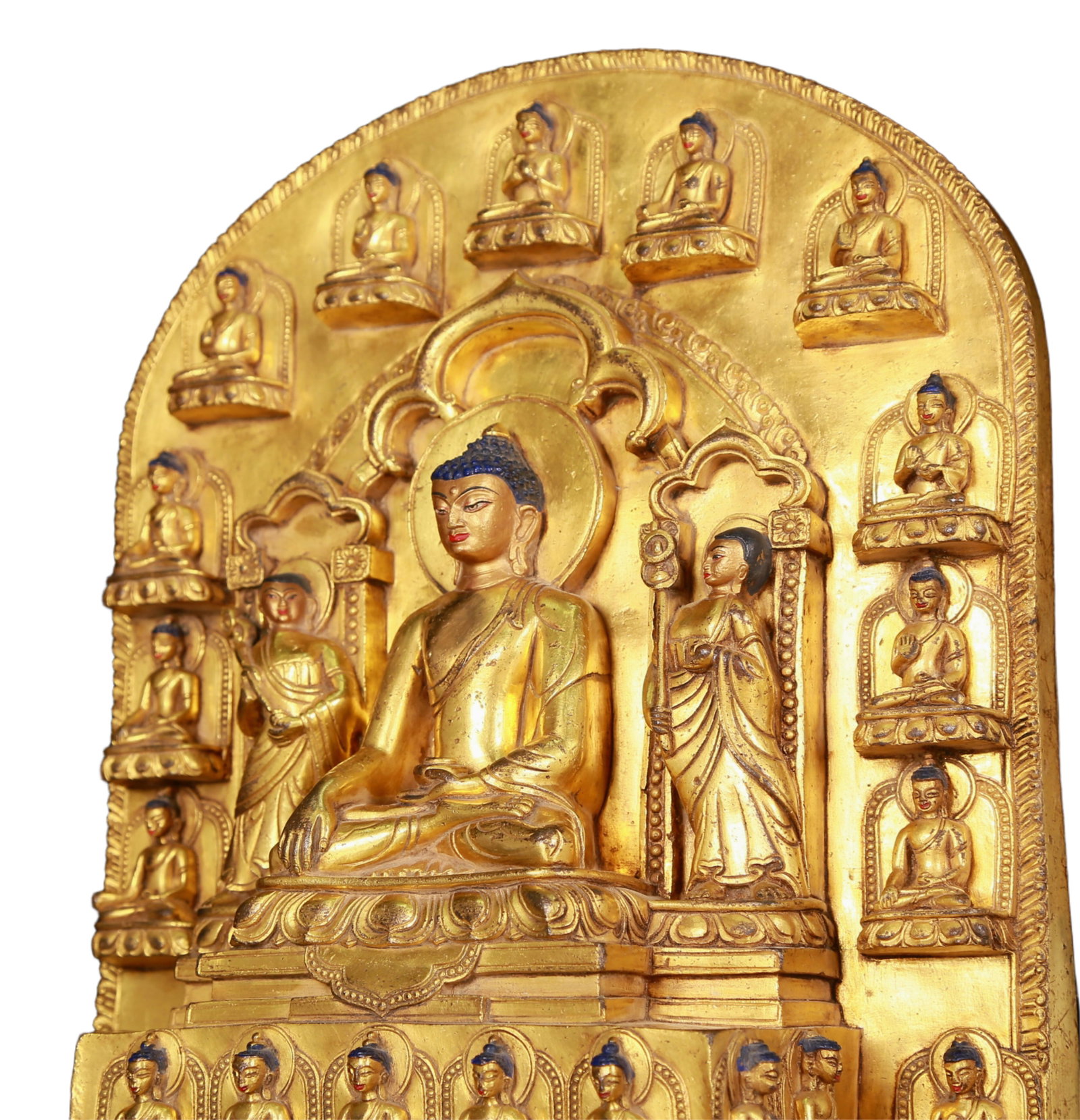 A huge gilt bronze statue of Sakyamuni - 5