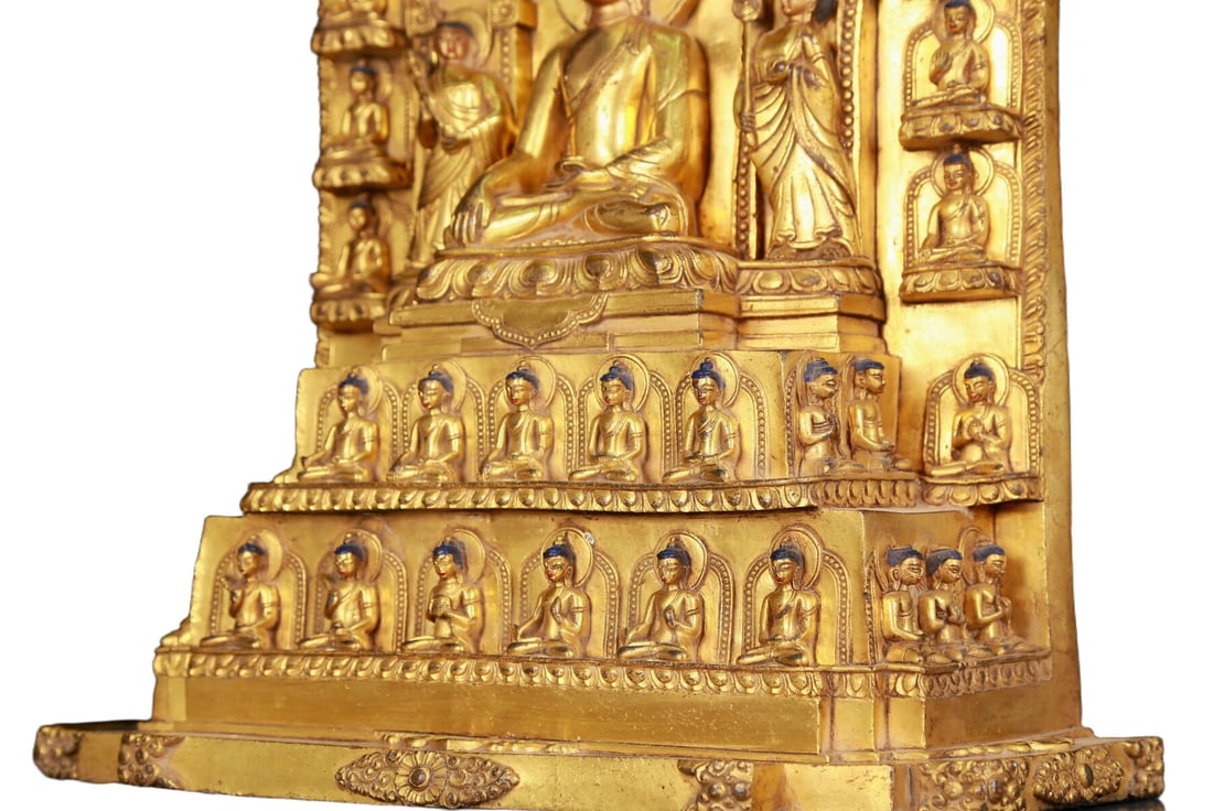 A huge gilt bronze statue of Sakyamuni - 6