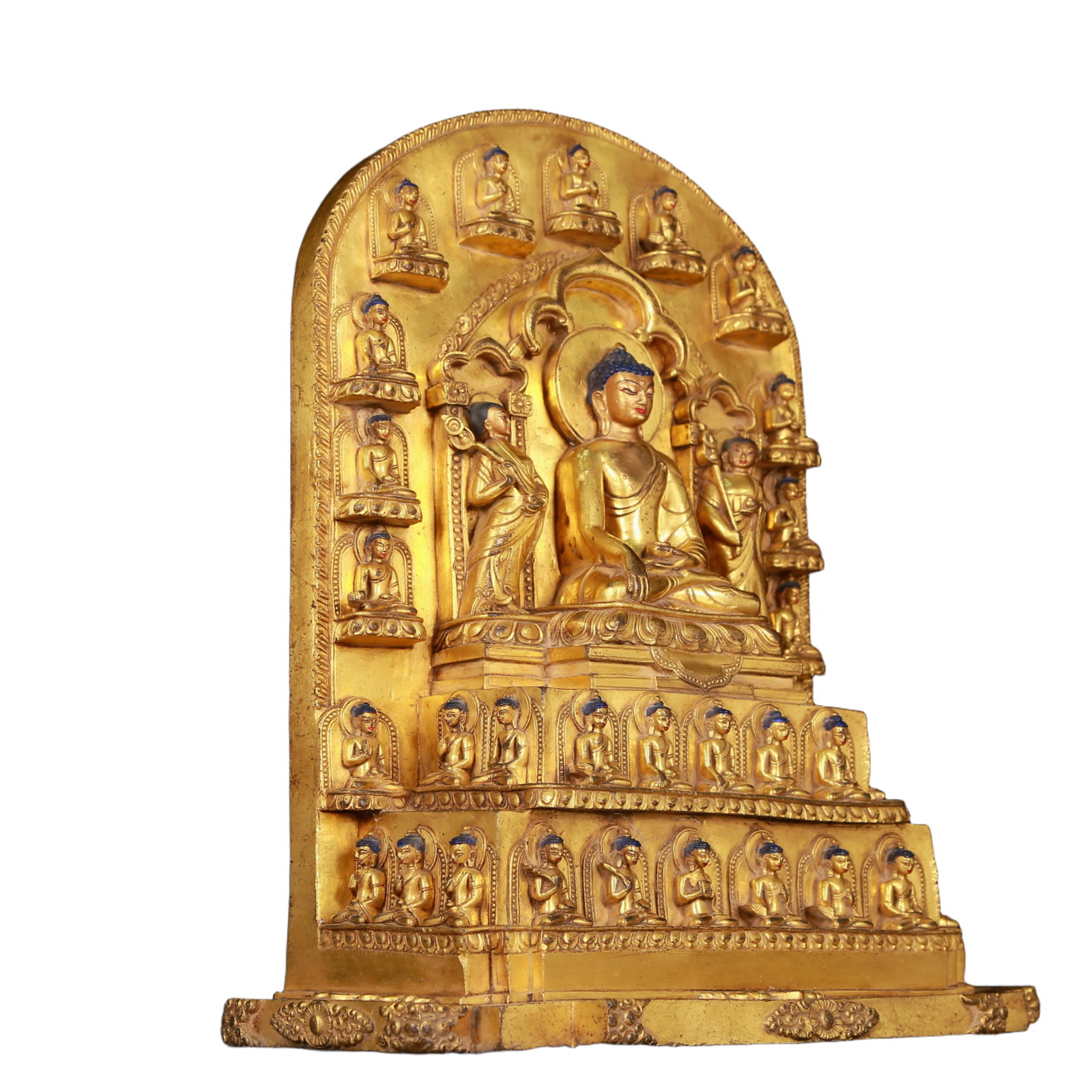 A huge gilt bronze statue of Sakyamuni - 7