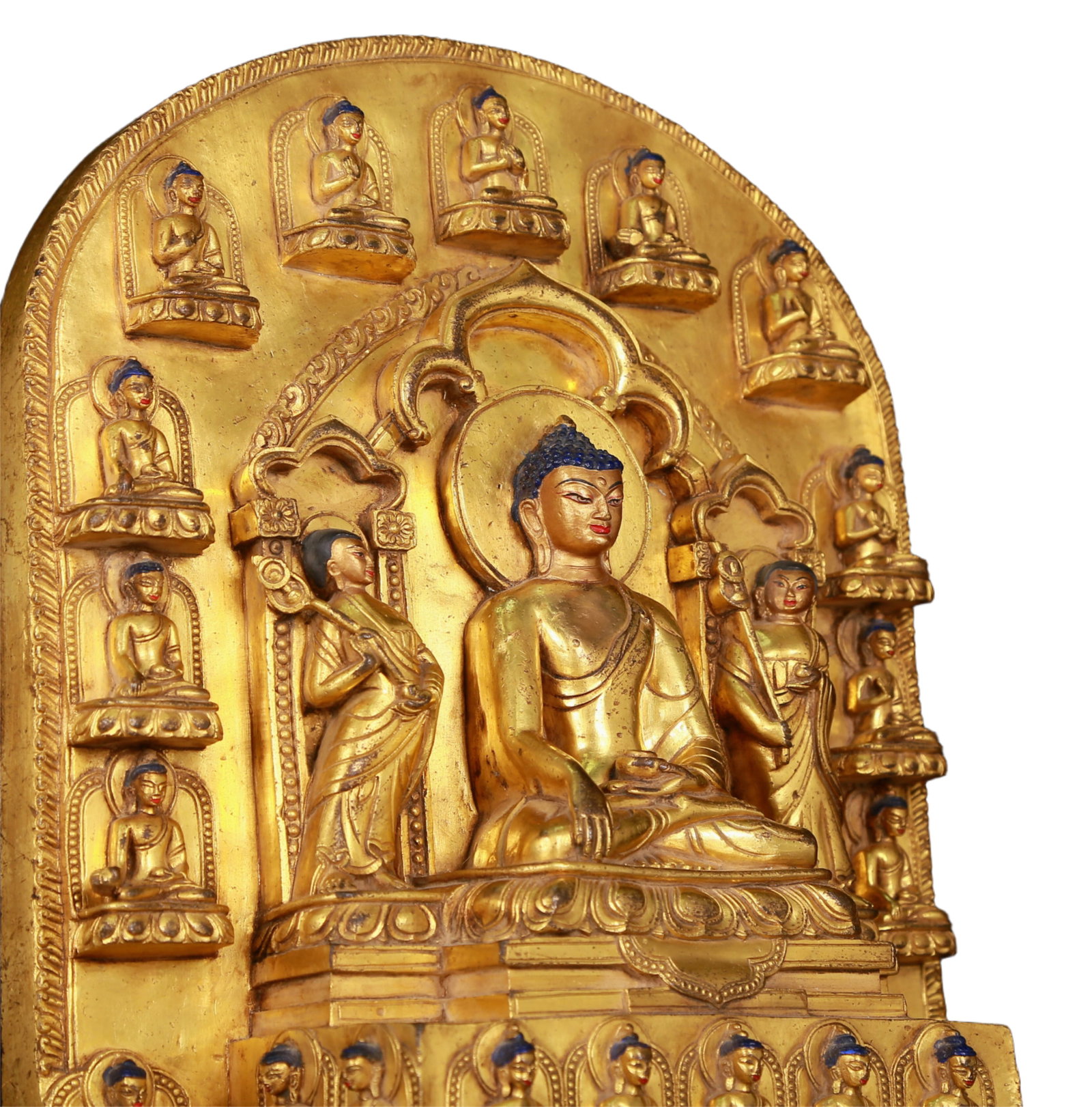 A huge gilt bronze statue of Sakyamuni - 8