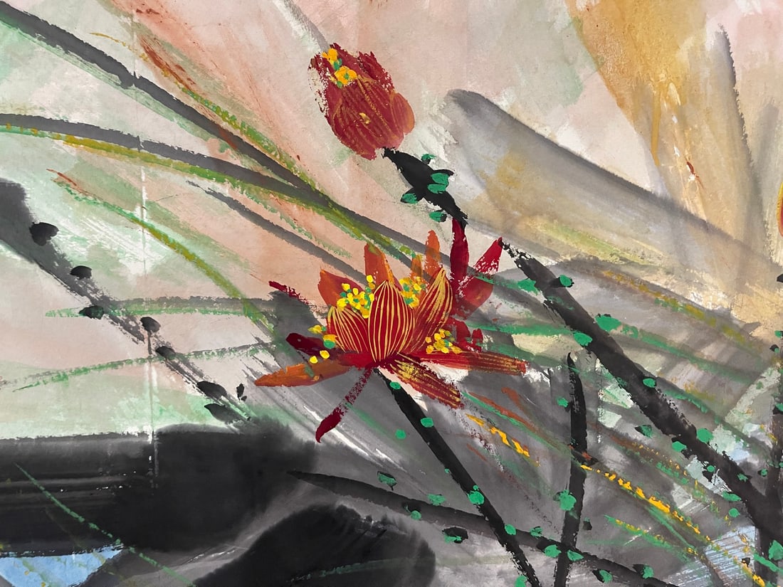 A Chinese Ink Painting of Flower and Bird on Paper,Huang Yongyu - 8