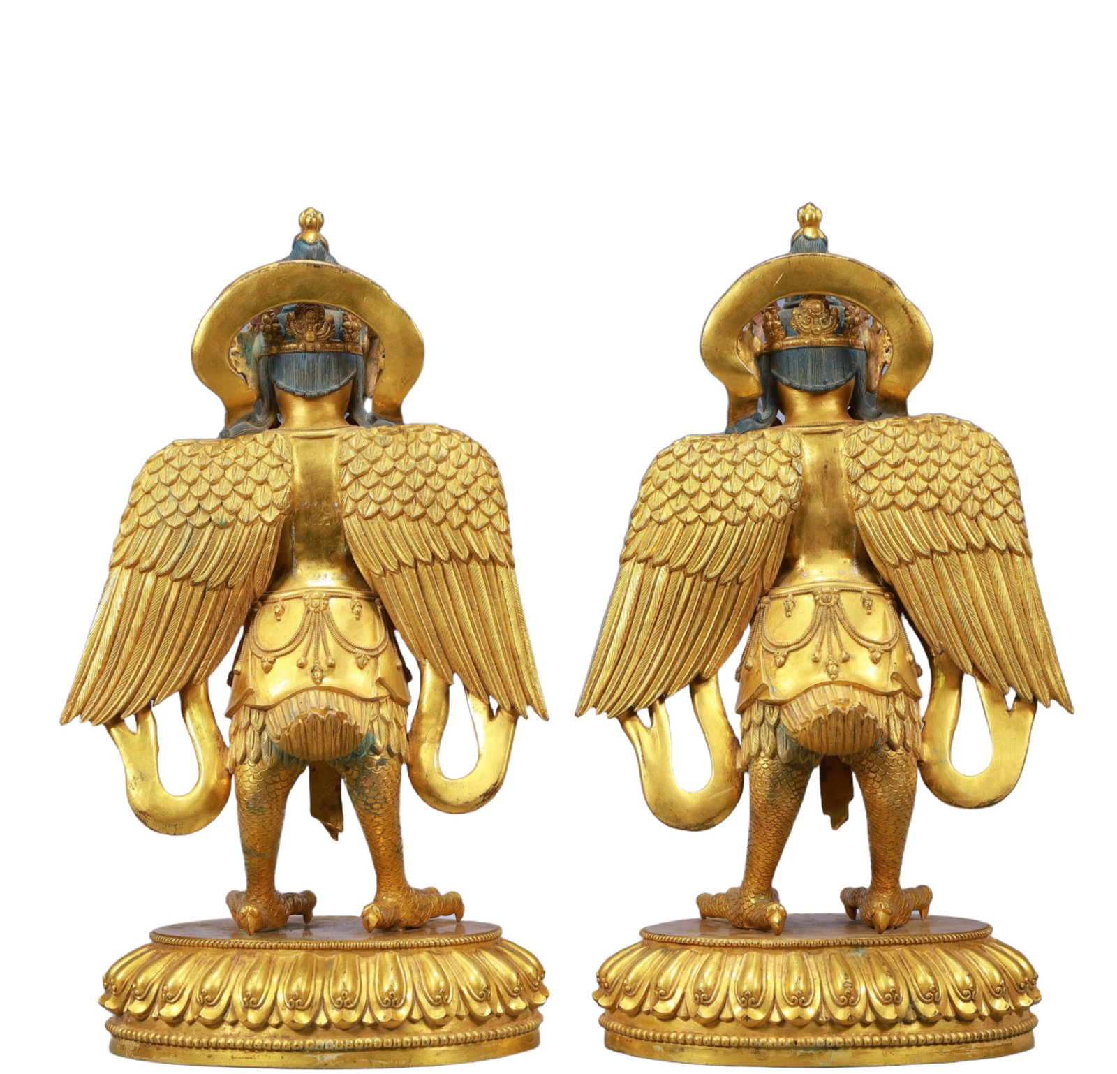 A Pair of SolemnGilt Bronze Statue of Avalokitesvaras - 2
