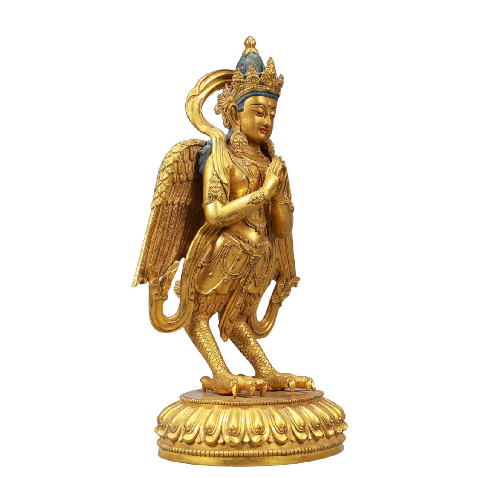 A Pair of SolemnGilt Bronze Statue of Avalokitesvaras - 9