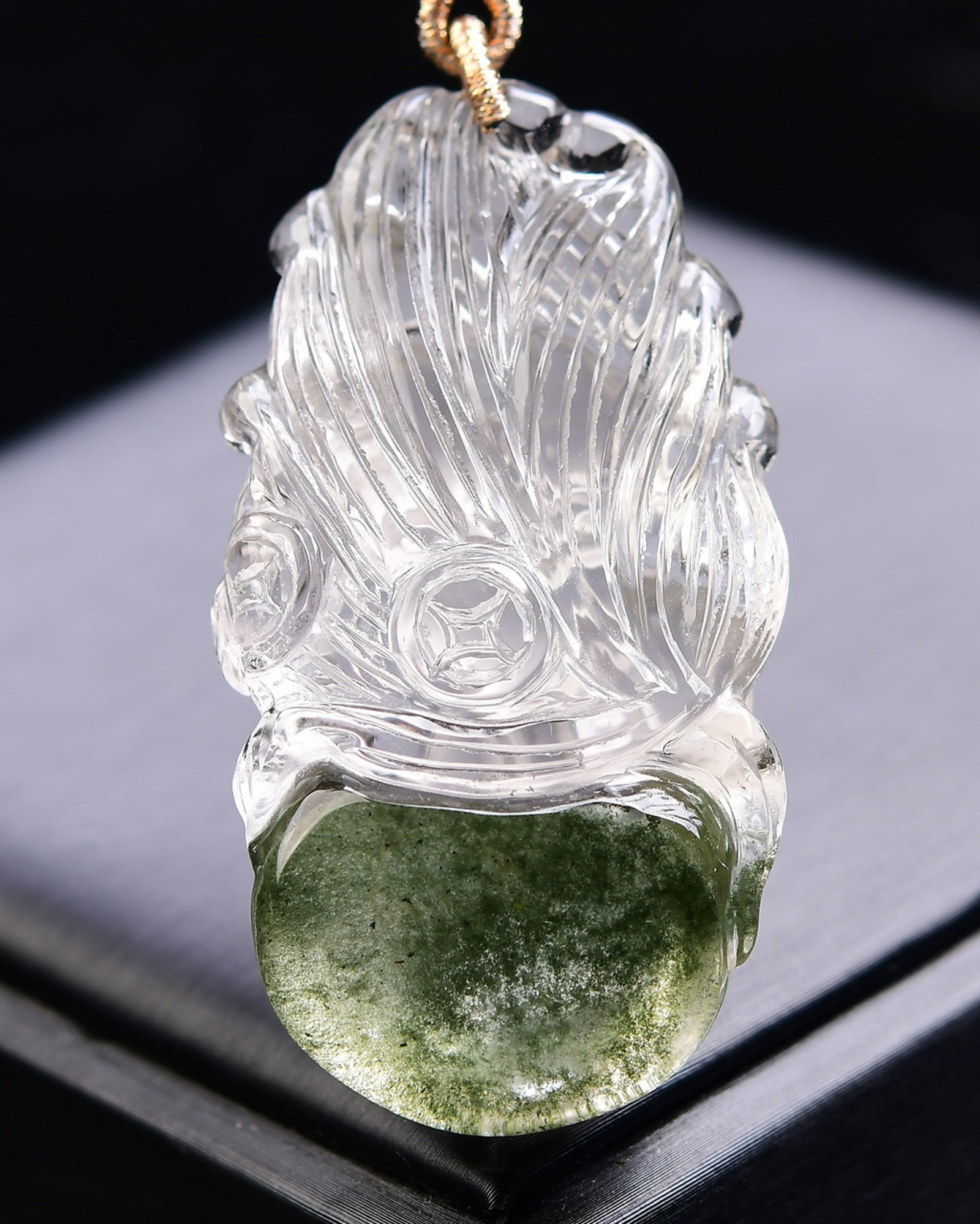 An Exquisite Crystal Nine-Tailed Fox Pendant - 2