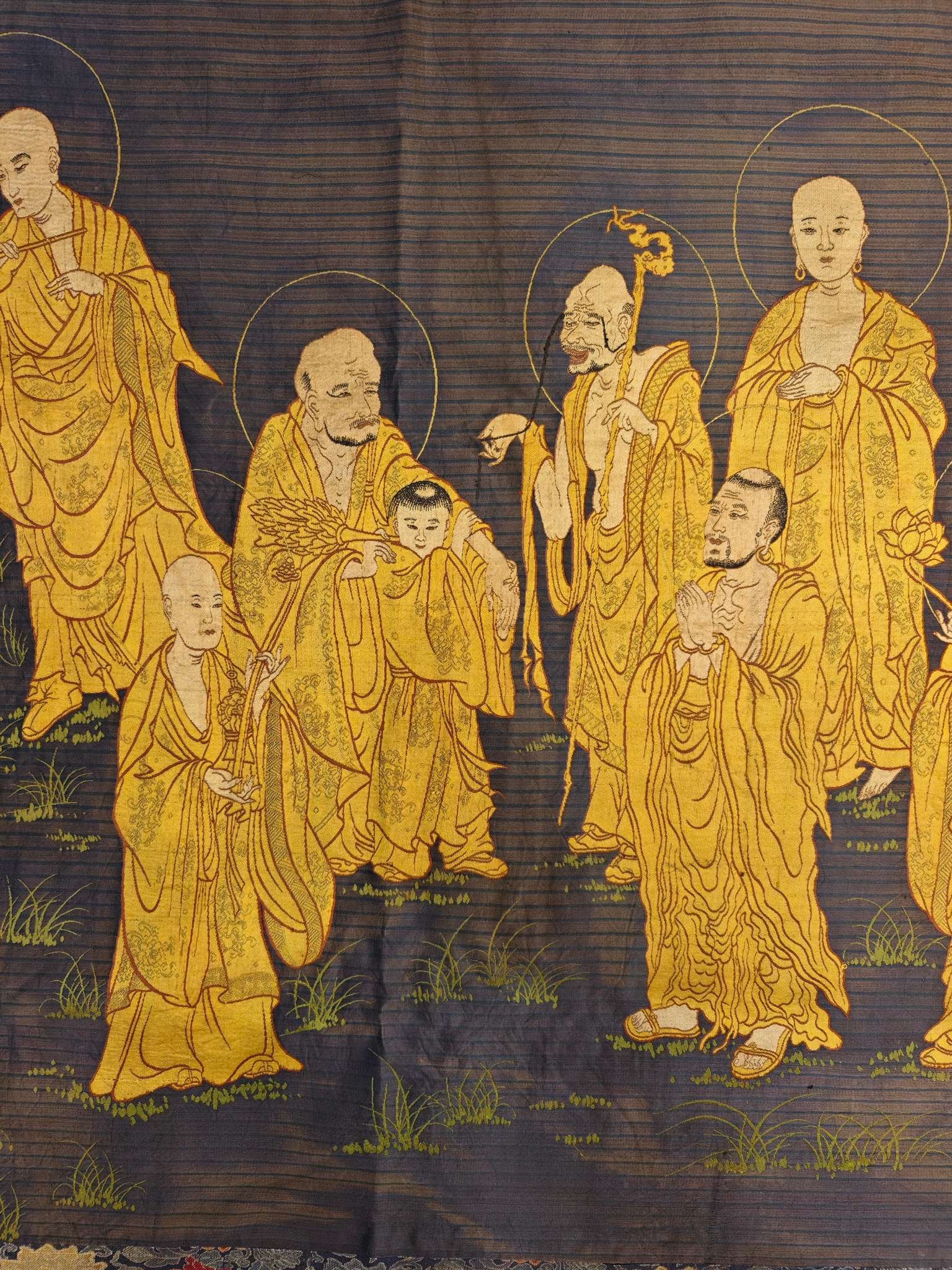 An exquisite kesi of the Eighteen Arhats - 4