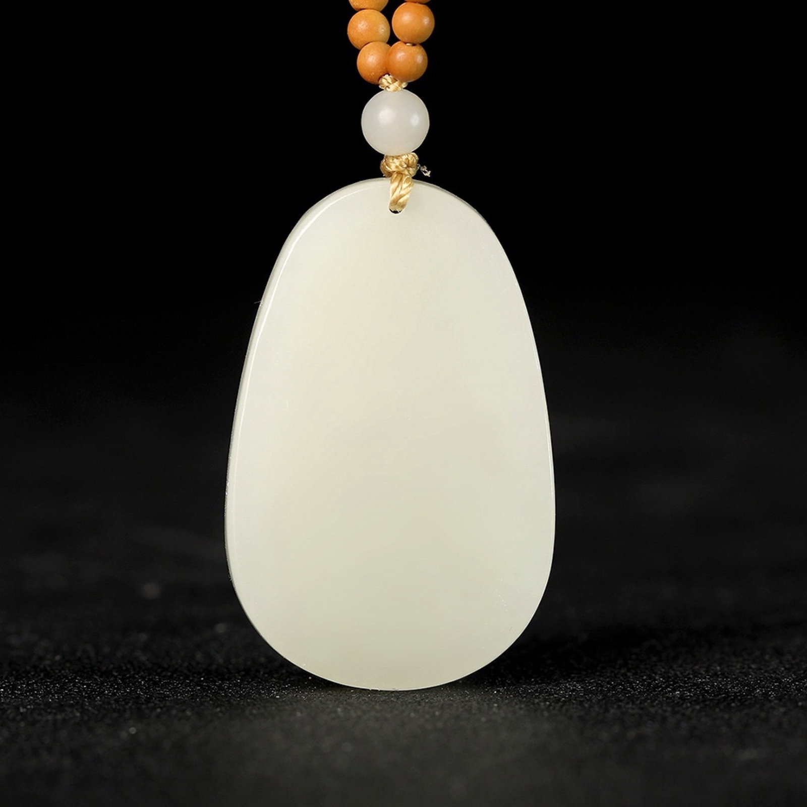 An Exquisite White Jade Statue of Maitreya Buddha Pendant - 3