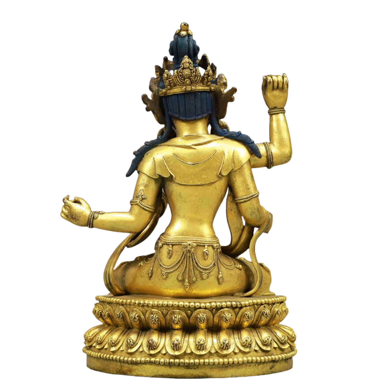A Solemn Gilt Bronze Statue of Tara - 8