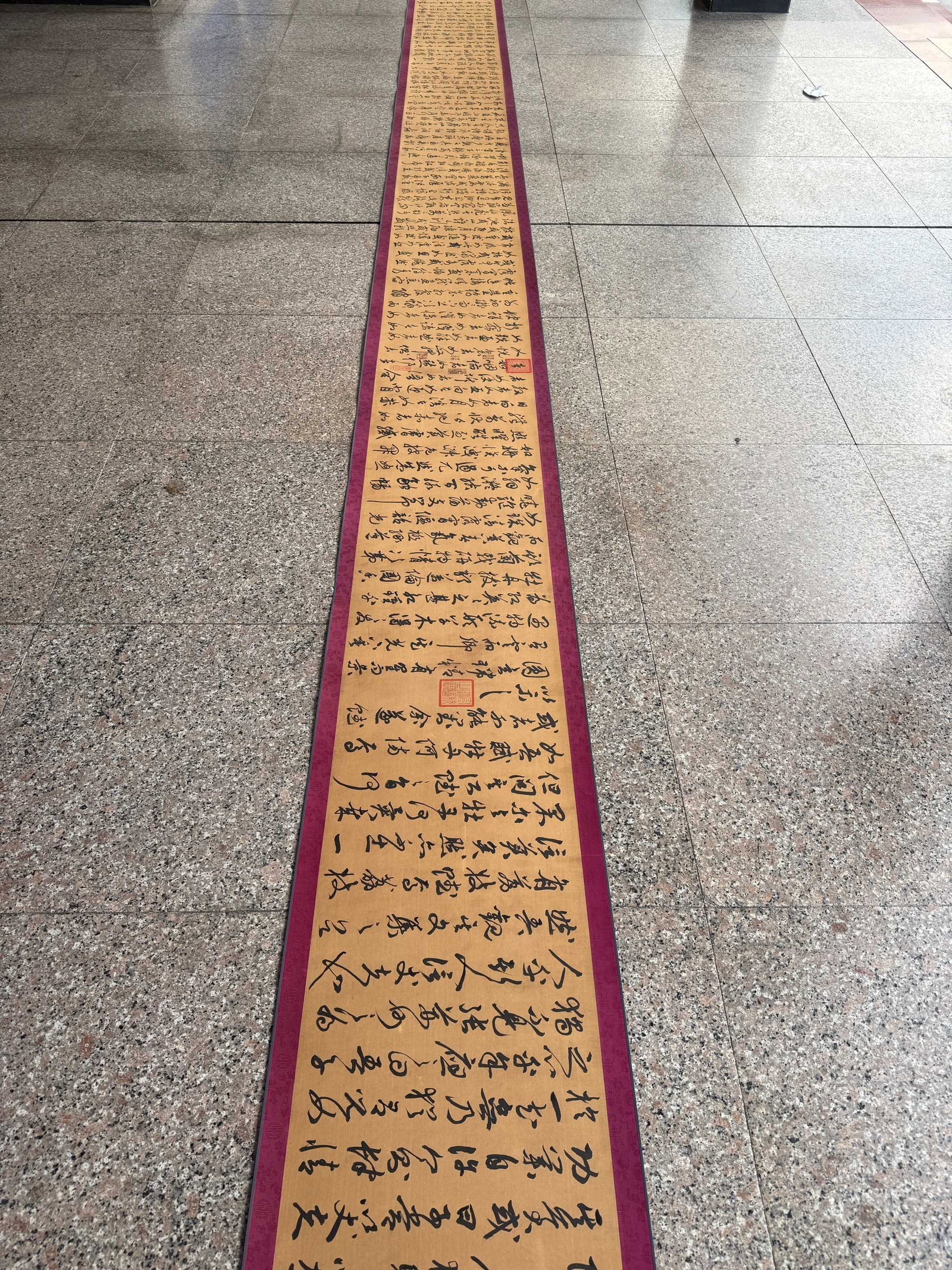 A Chinese Hand Scroll Ink Calligraphy on Silk,Zhu Yunming - 6
