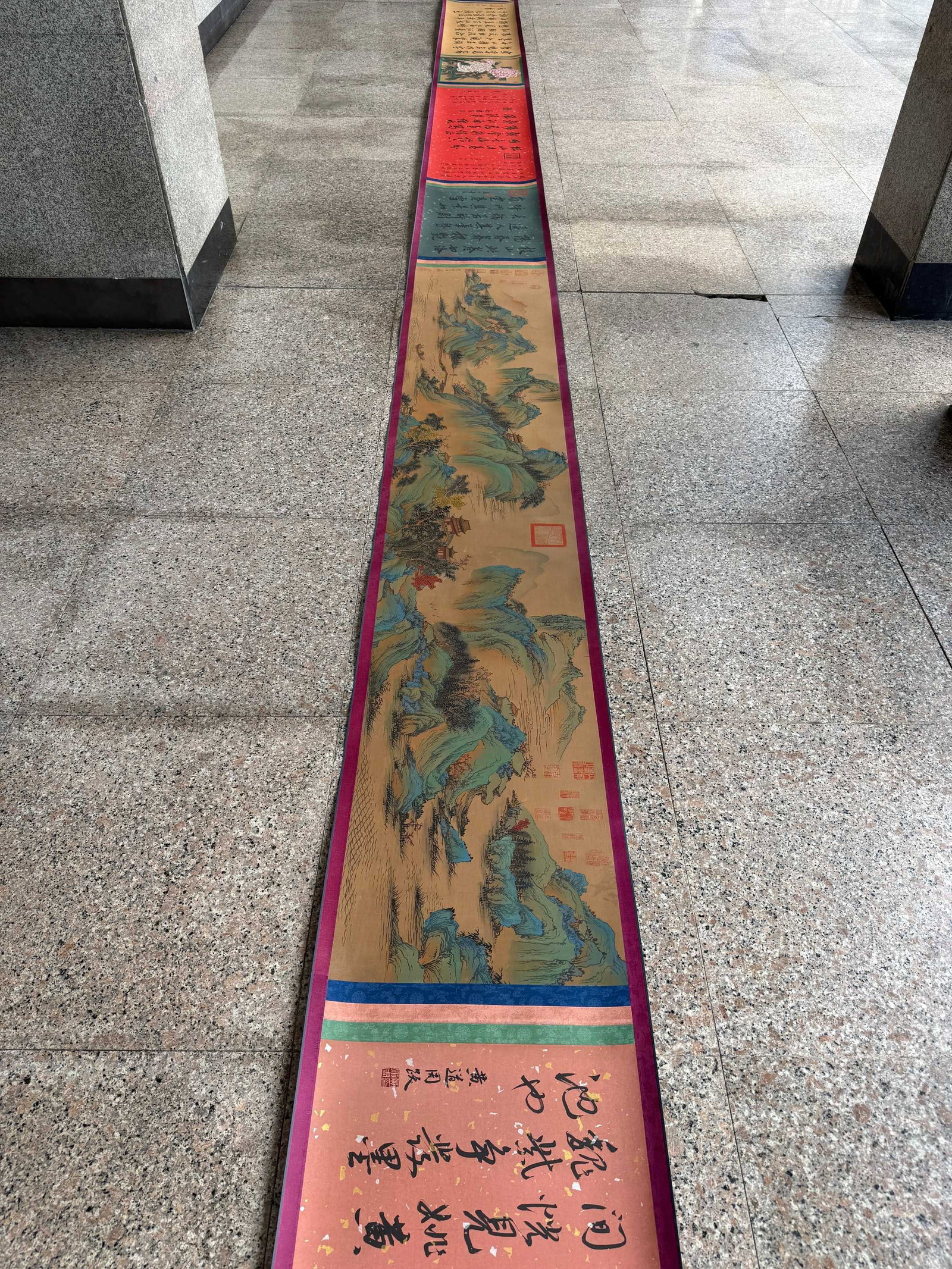 A Chinese Hand Scroll Ink Calligraphy on Silk,Zhu Yunming - 8
