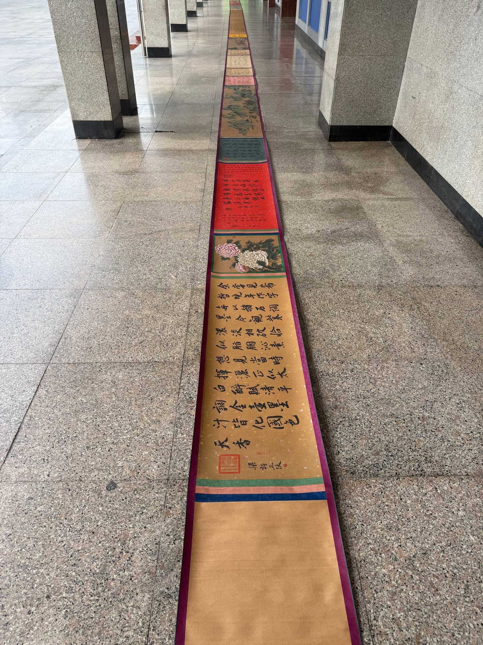 A Chinese Hand Scroll Ink Calligraphy on Silk,Zhu Yunming - 9