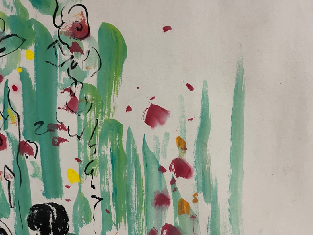 A Chinese Ink Painting of Figure on Paper,Wu Guanzhong - 8