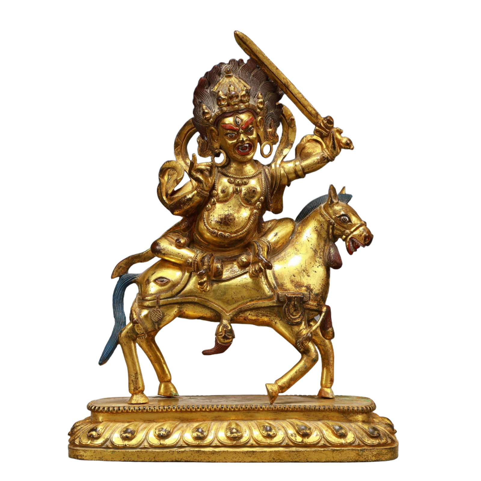 A Pair of Solemn Gilt Bronze Statue of Vajra - 11
