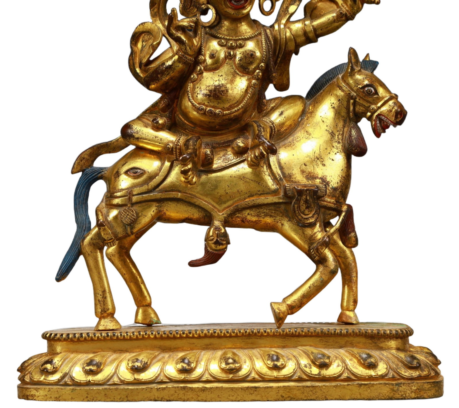 A Pair of Solemn Gilt Bronze Statue of Vajra - 13