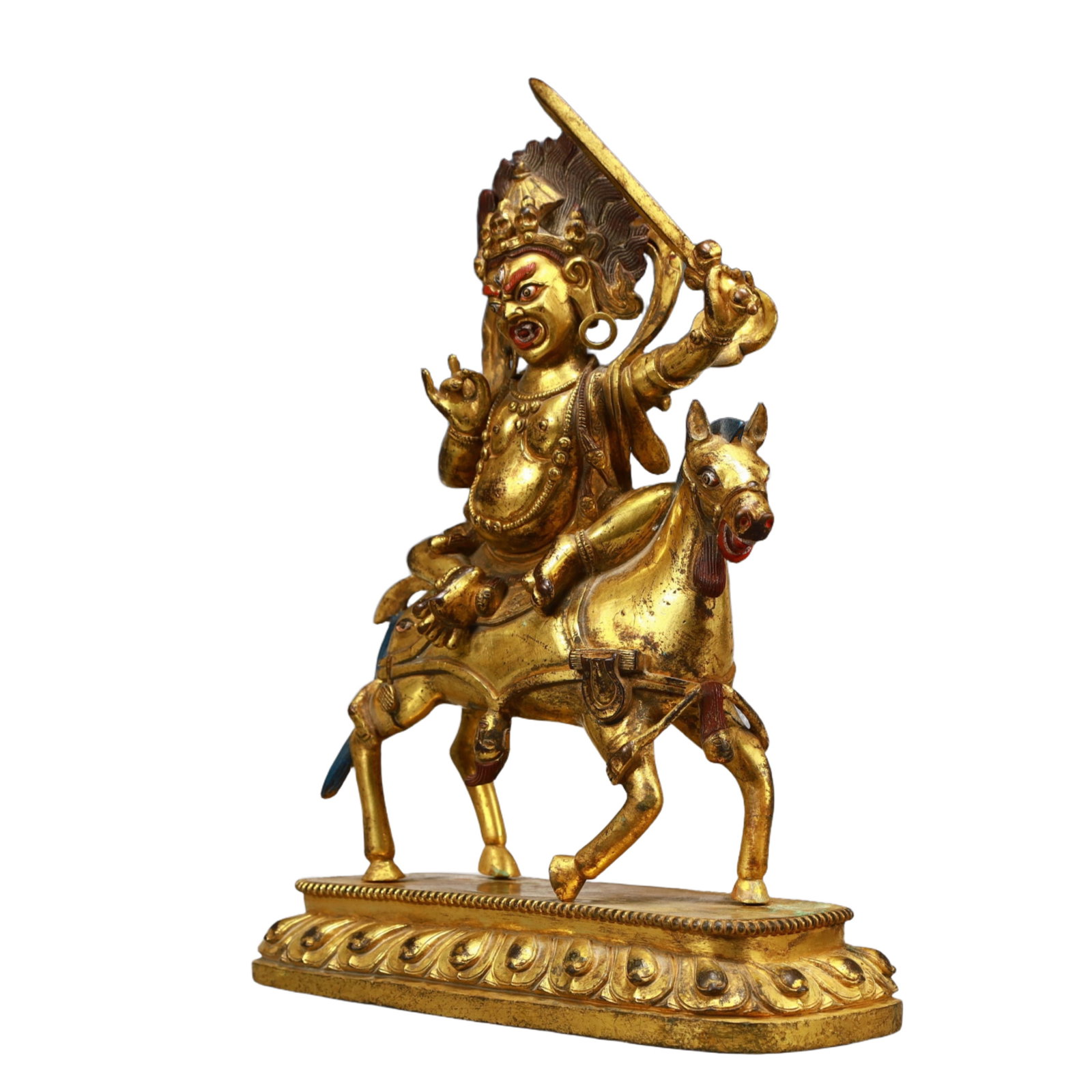 A Pair of Solemn Gilt Bronze Statue of Vajra - 14