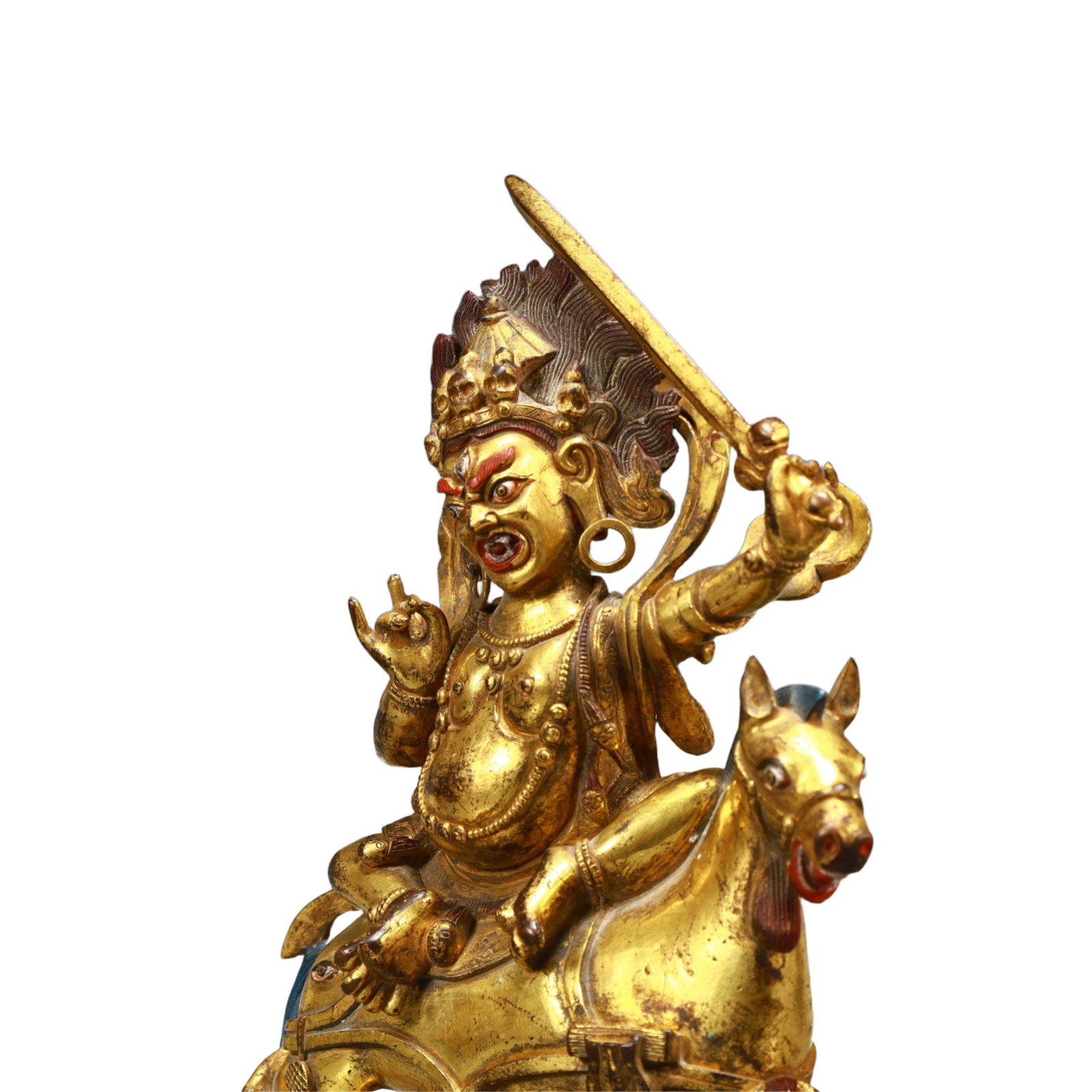 A Pair of Solemn Gilt Bronze Statue of Vajra - 15