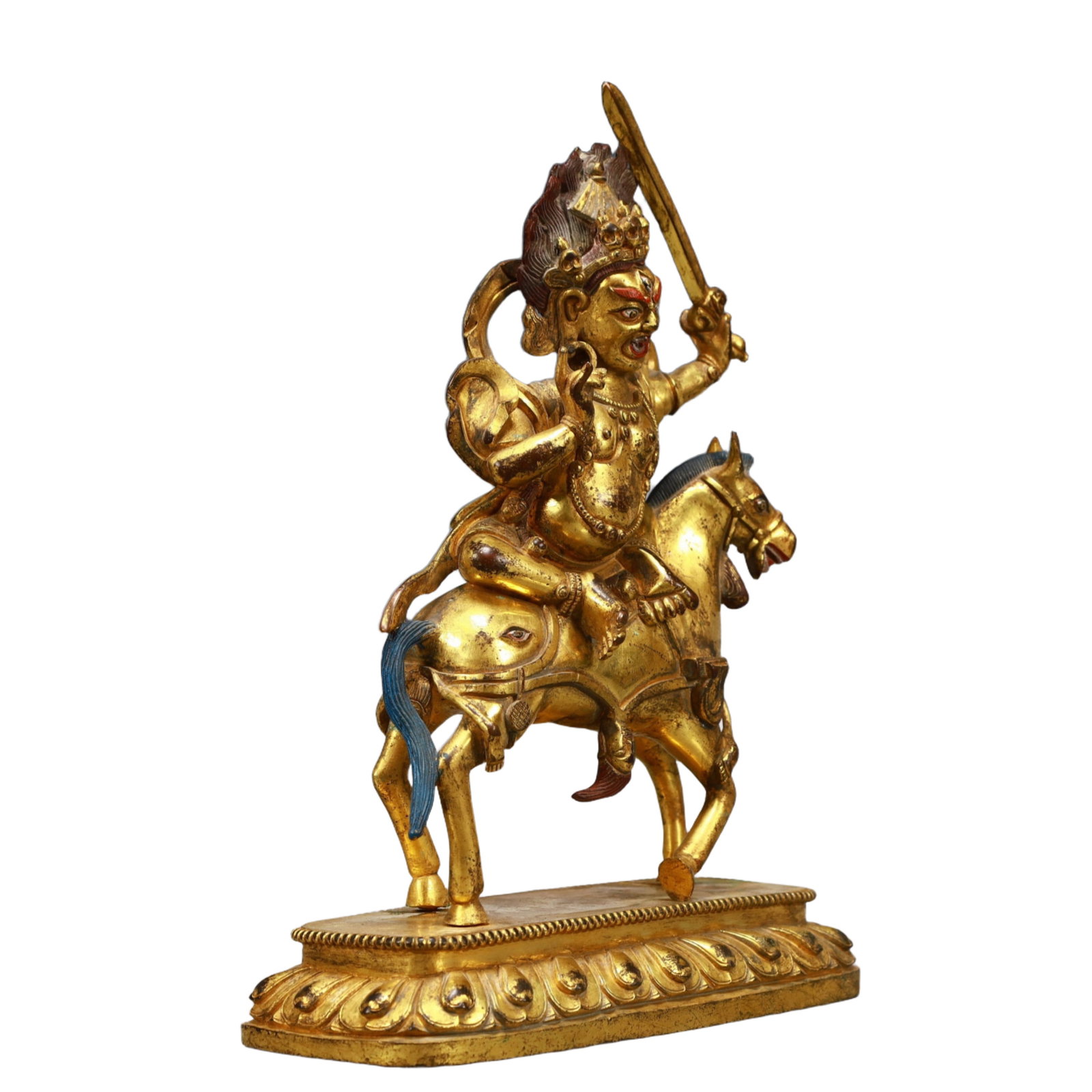 A Pair of Solemn Gilt Bronze Statue of Vajra - 16
