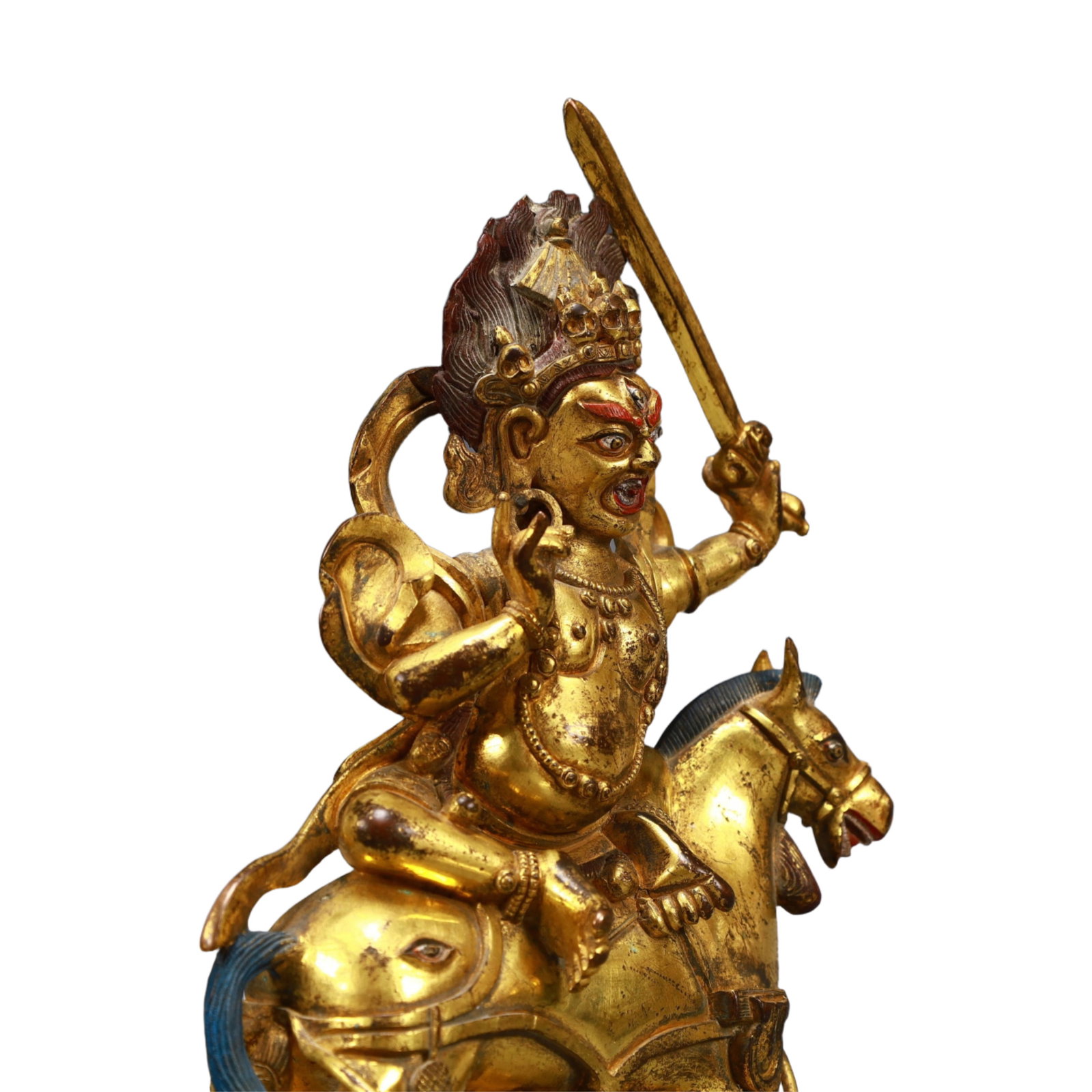 A Pair of Solemn Gilt Bronze Statue of Vajra - 17