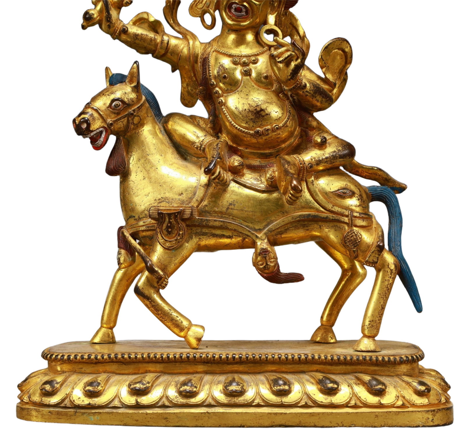 A Pair of Solemn Gilt Bronze Statue of Vajra - 4