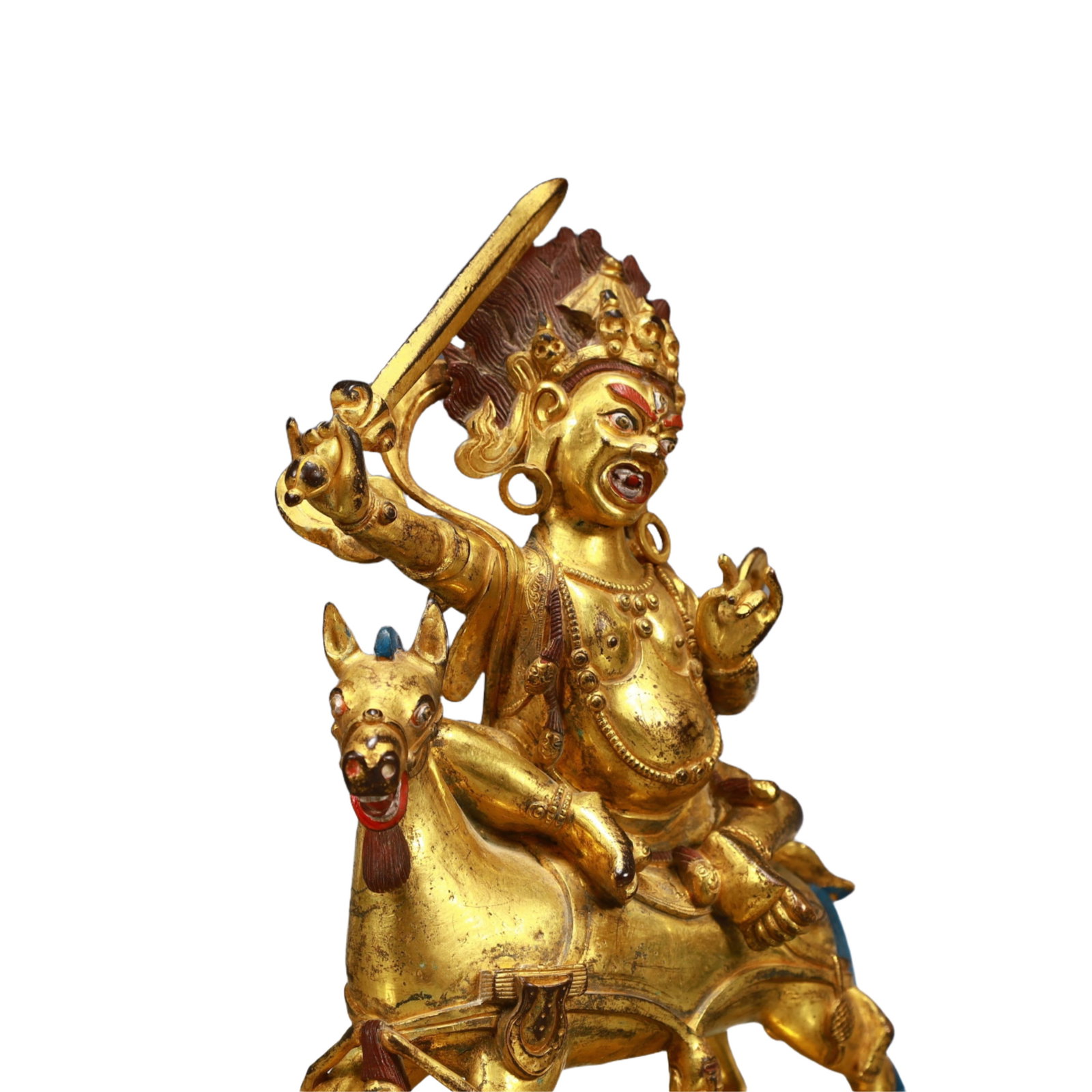 A Pair of Solemn Gilt Bronze Statue of Vajra - 8