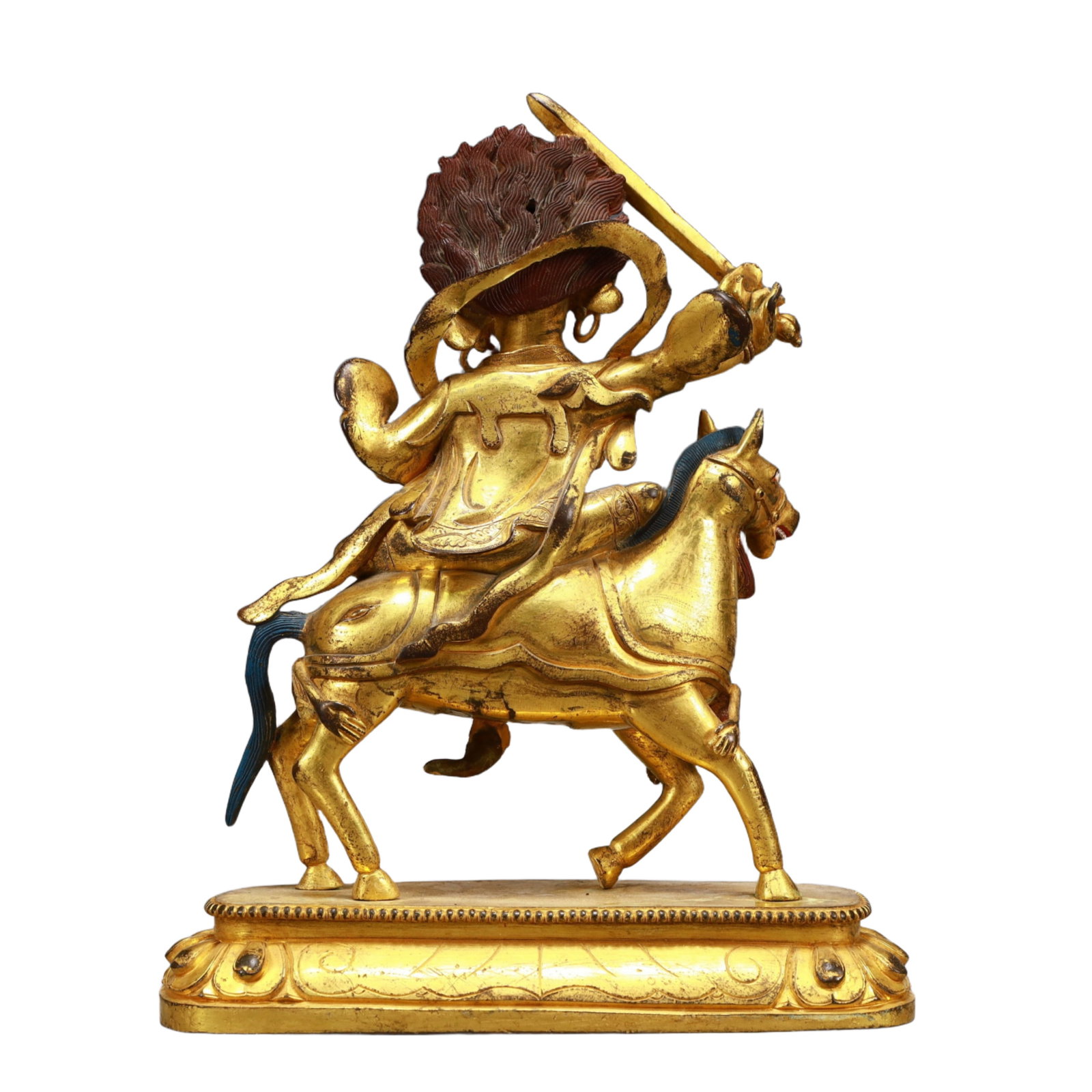 A Pair of Solemn Gilt Bronze Statue of Vajra - 9
