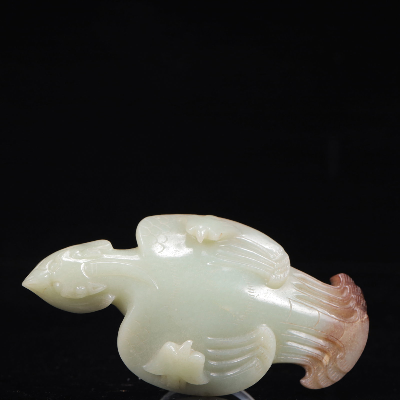 An Exquisite White Jade Phoenix Ornament - 11