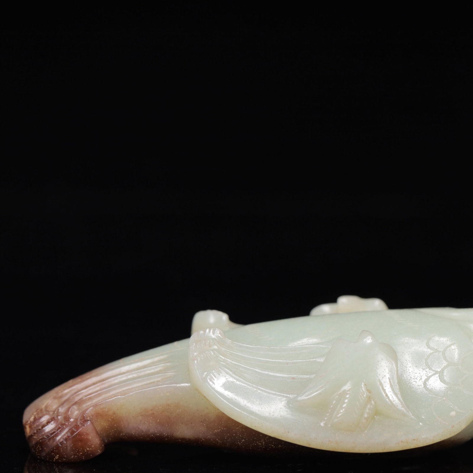 An Exquisite White Jade Phoenix Ornament - 9