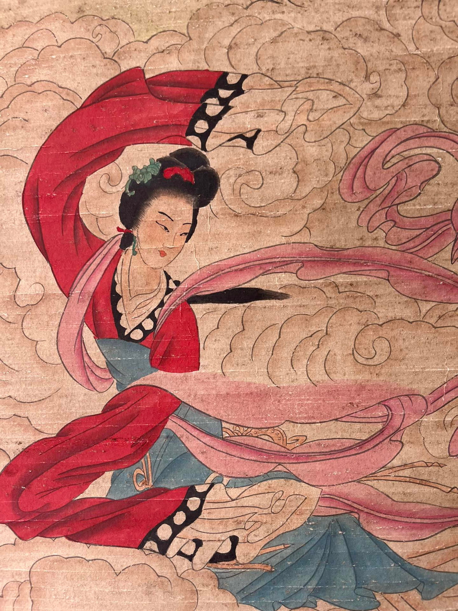 A Chinese Vertical Scroll Ink Painting of Woman on Paper,Li Sixian - 5