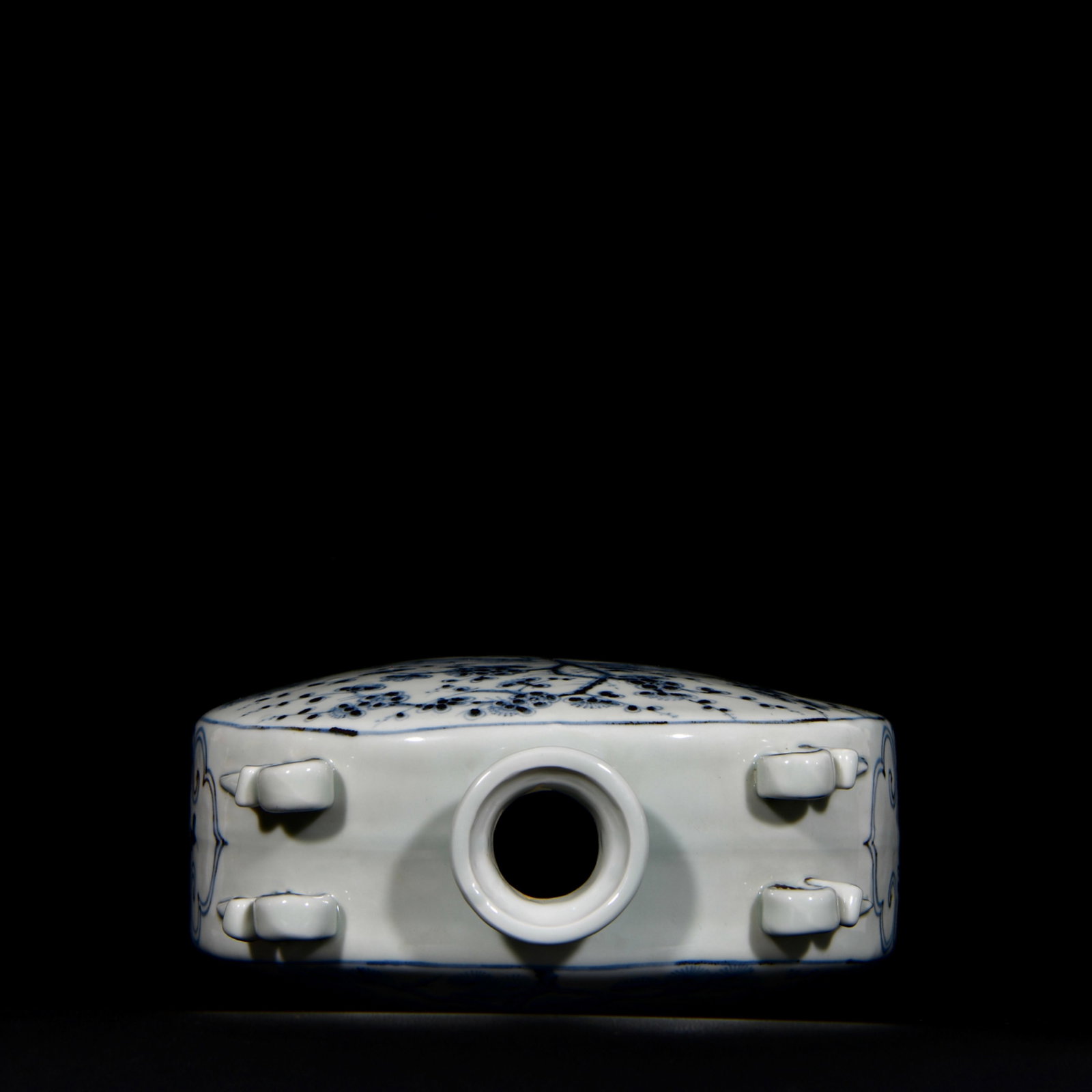 An Exquisite Blue and White Pine, Bamboo and Plum Blossom Pattern Four Ears Vase - 8