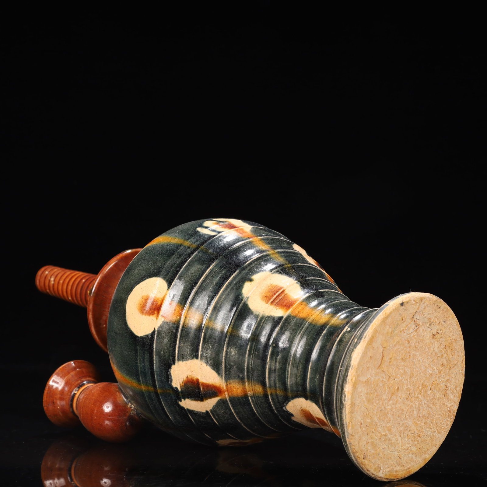 A Rare Tang Tri-Color Glazed Pottery Vase - 12