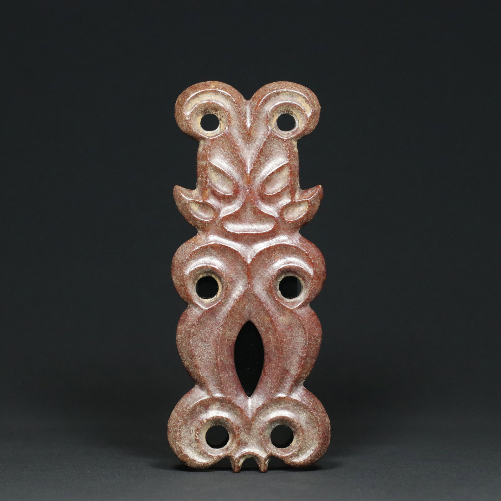 An Exquisite Archaic Jade Figure Pendant: Estimated Value:400-800 An Exquisite Archaic Jade Figure Pendant,Ancient Time,China,Size:6.3inx2.6inx0.3in,Weight:109g
