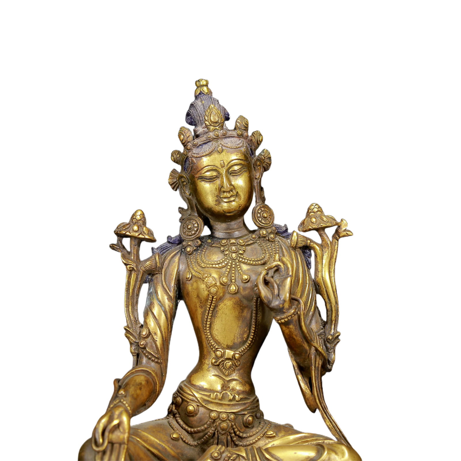 A Solemn Gilt Bronze Statue of Sakyamuni - 2