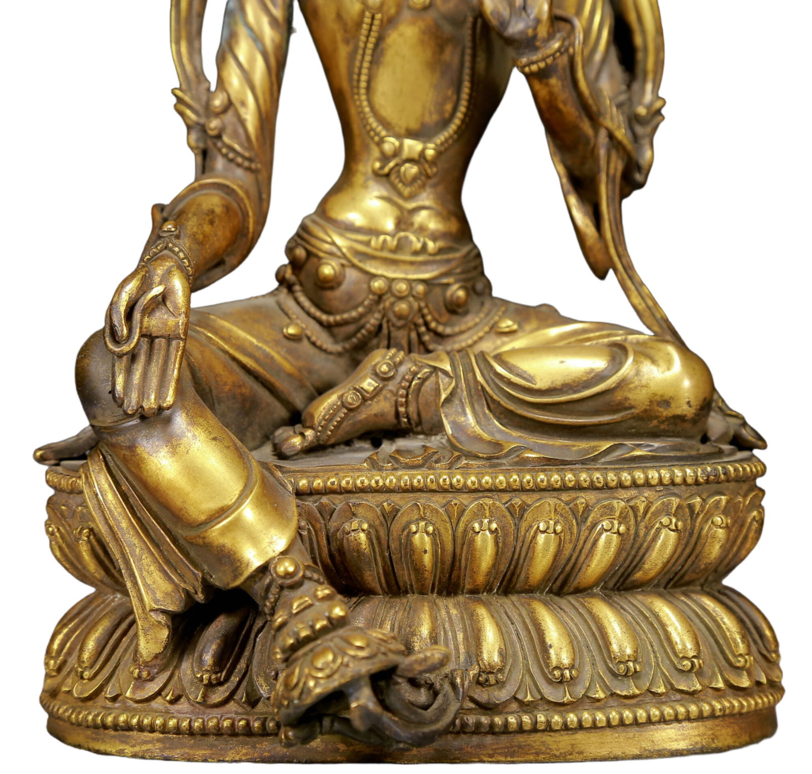 A Solemn Gilt Bronze Statue of Sakyamuni - 3
