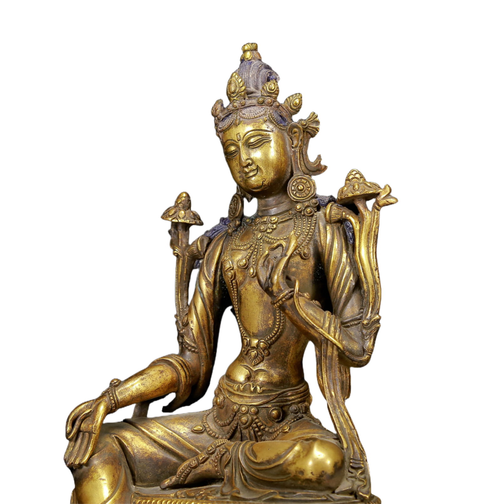 A Solemn Gilt Bronze Statue of Sakyamuni - 5