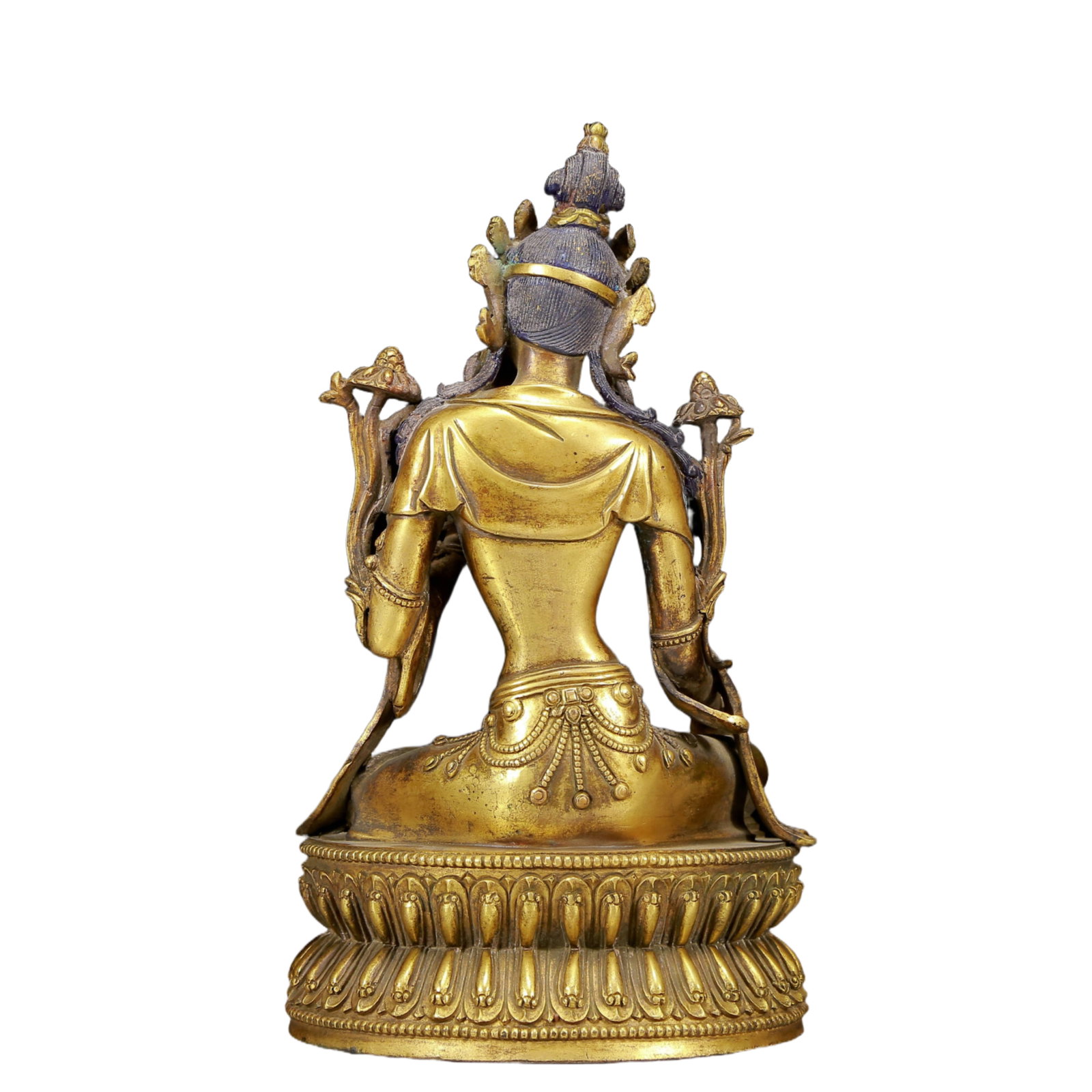 A Solemn Gilt Bronze Statue of Sakyamuni - 8