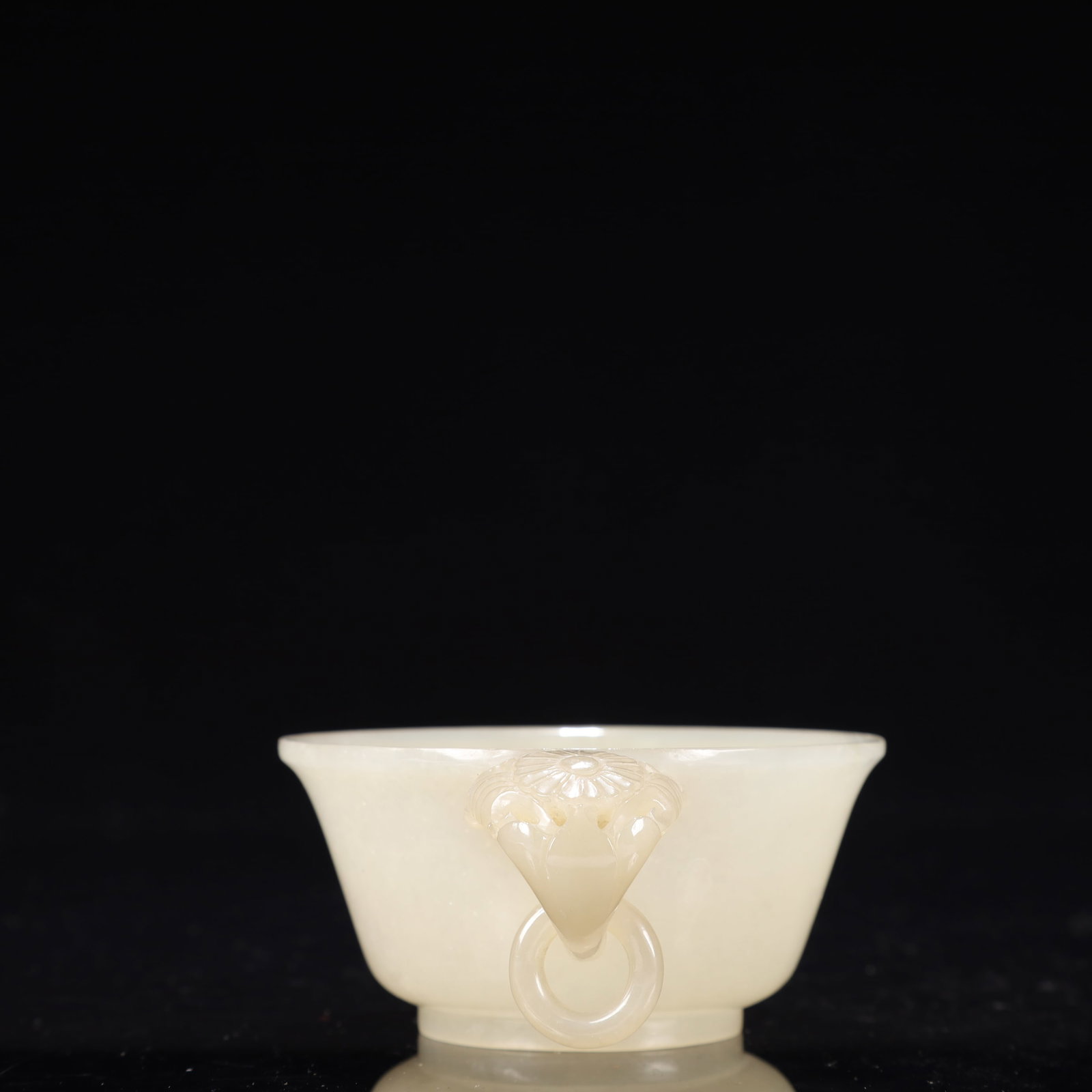 An Exquisite White Jade Double-Ears Cup - 3