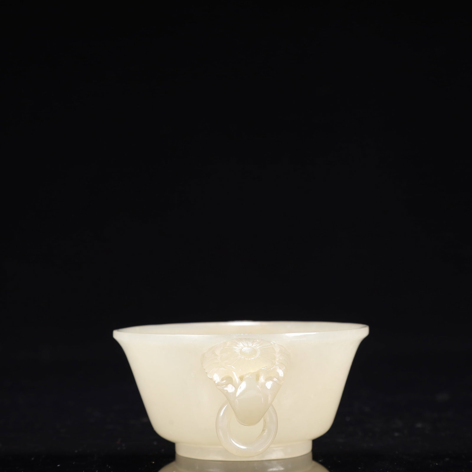 An Exquisite White Jade Double-Ears Cup - 7