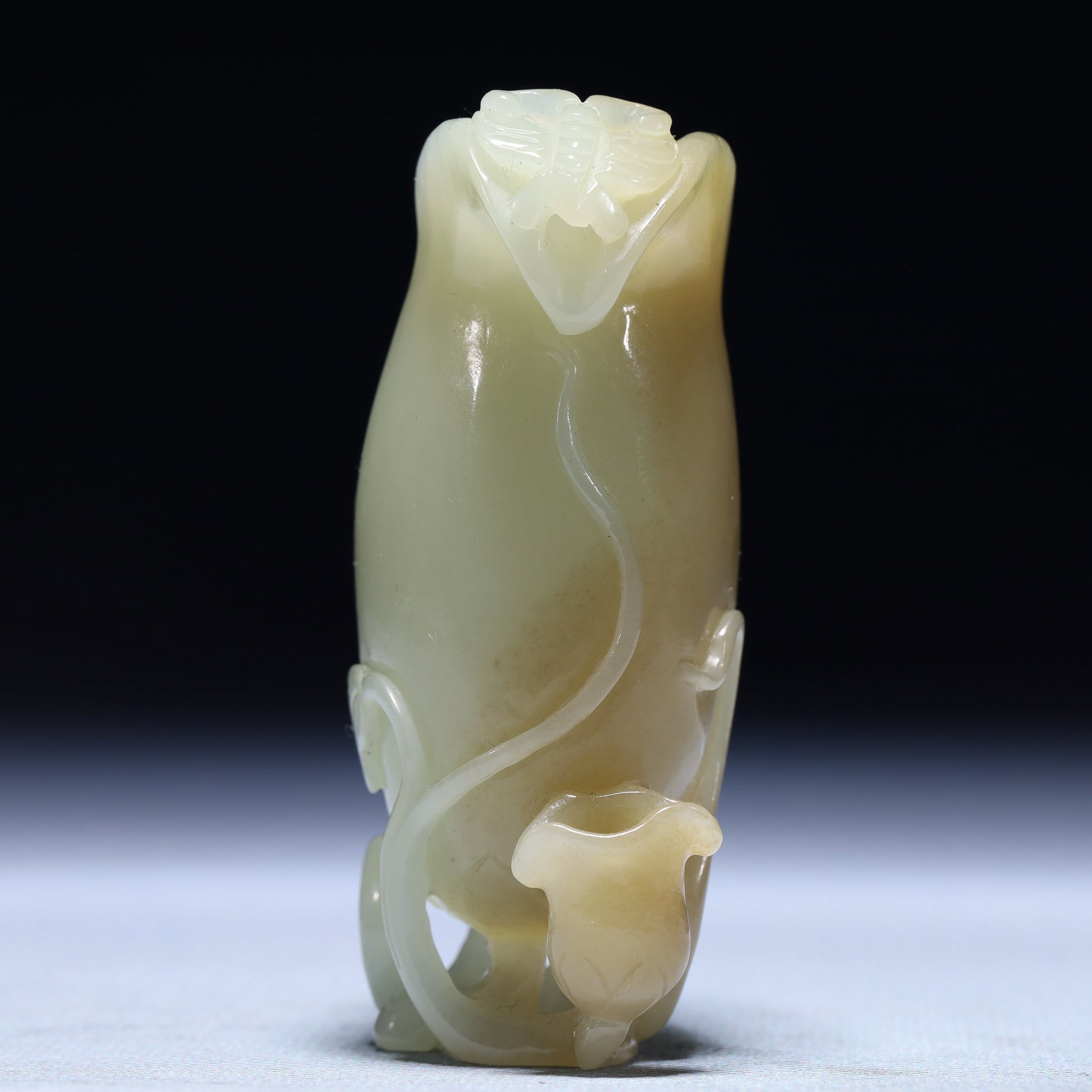 An Exquisite White Jade Flower Pattern Cup - 6