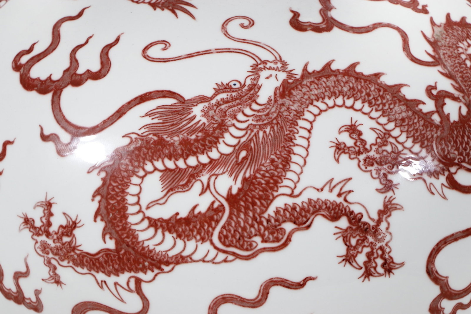 A Huge Underglaze-Red Dragon Pattern Vase - 3