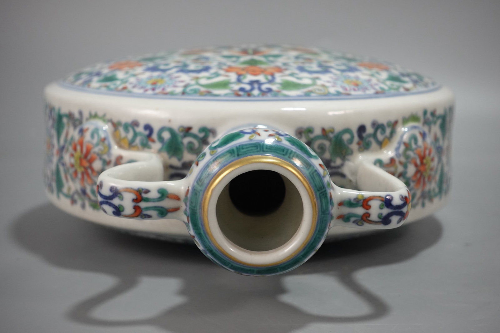 A Rare Doucai Lotus Pattern Double-Ears Vase - 8