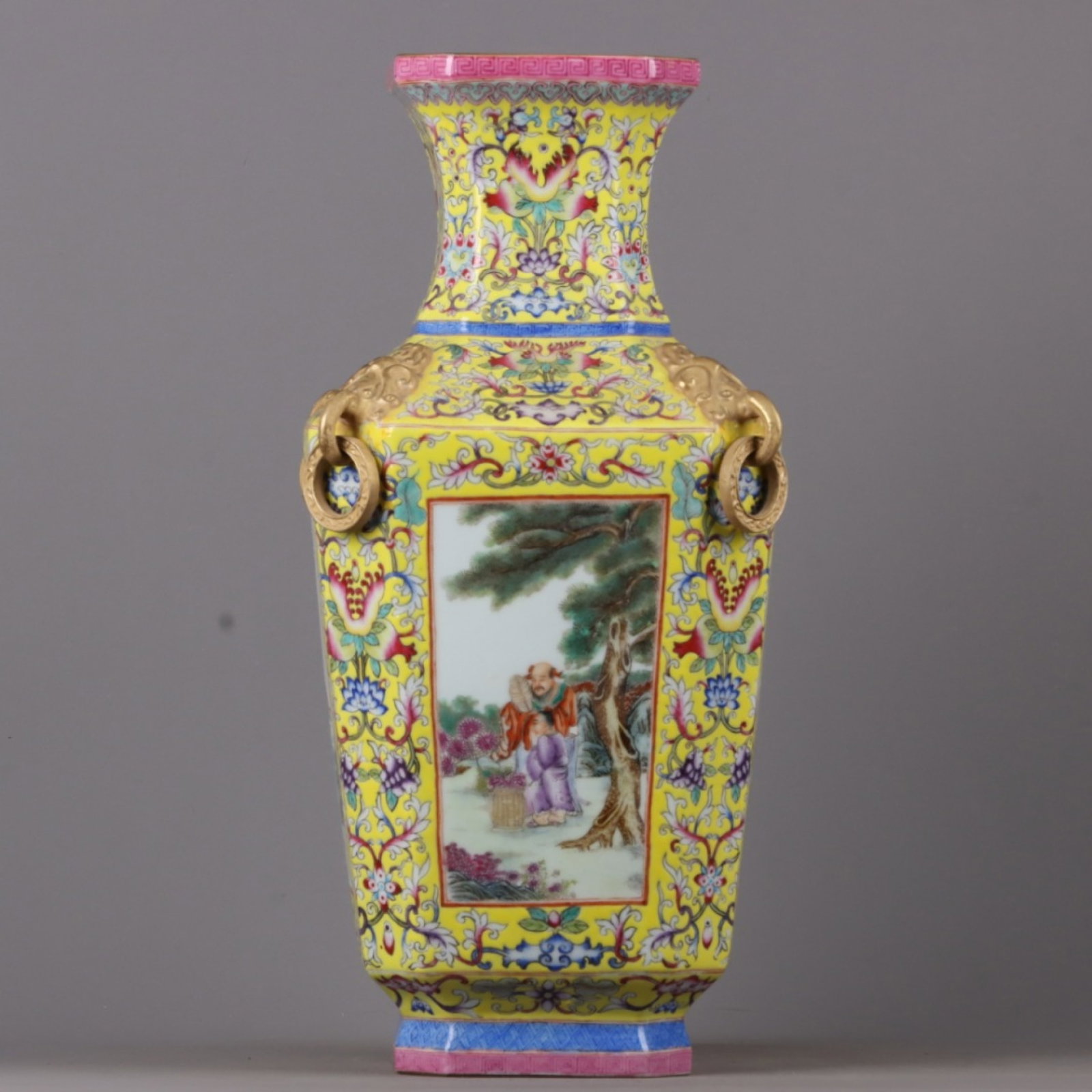 A Huge Enamel Gilt Character and Story Pattern Vase (1 of 9)