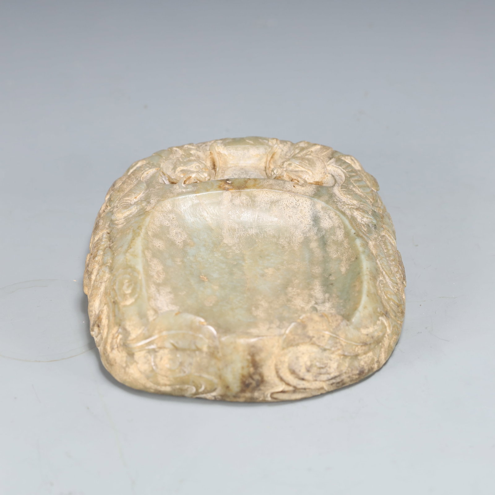 An Archaic Hongshan Culture White Jade Inkstone (1 of 9)