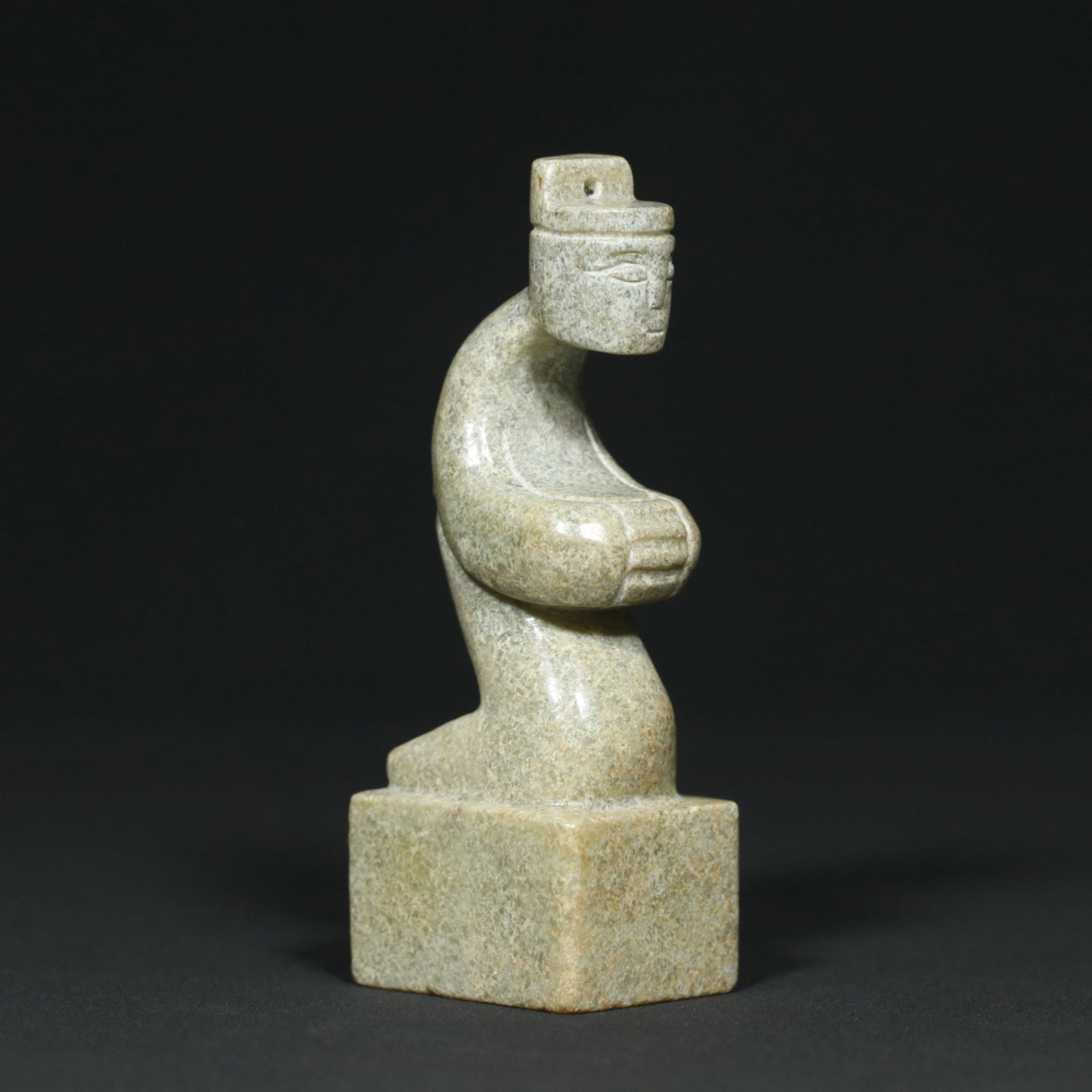 An Exquisite White Jade Figure Pattern Seal - 3