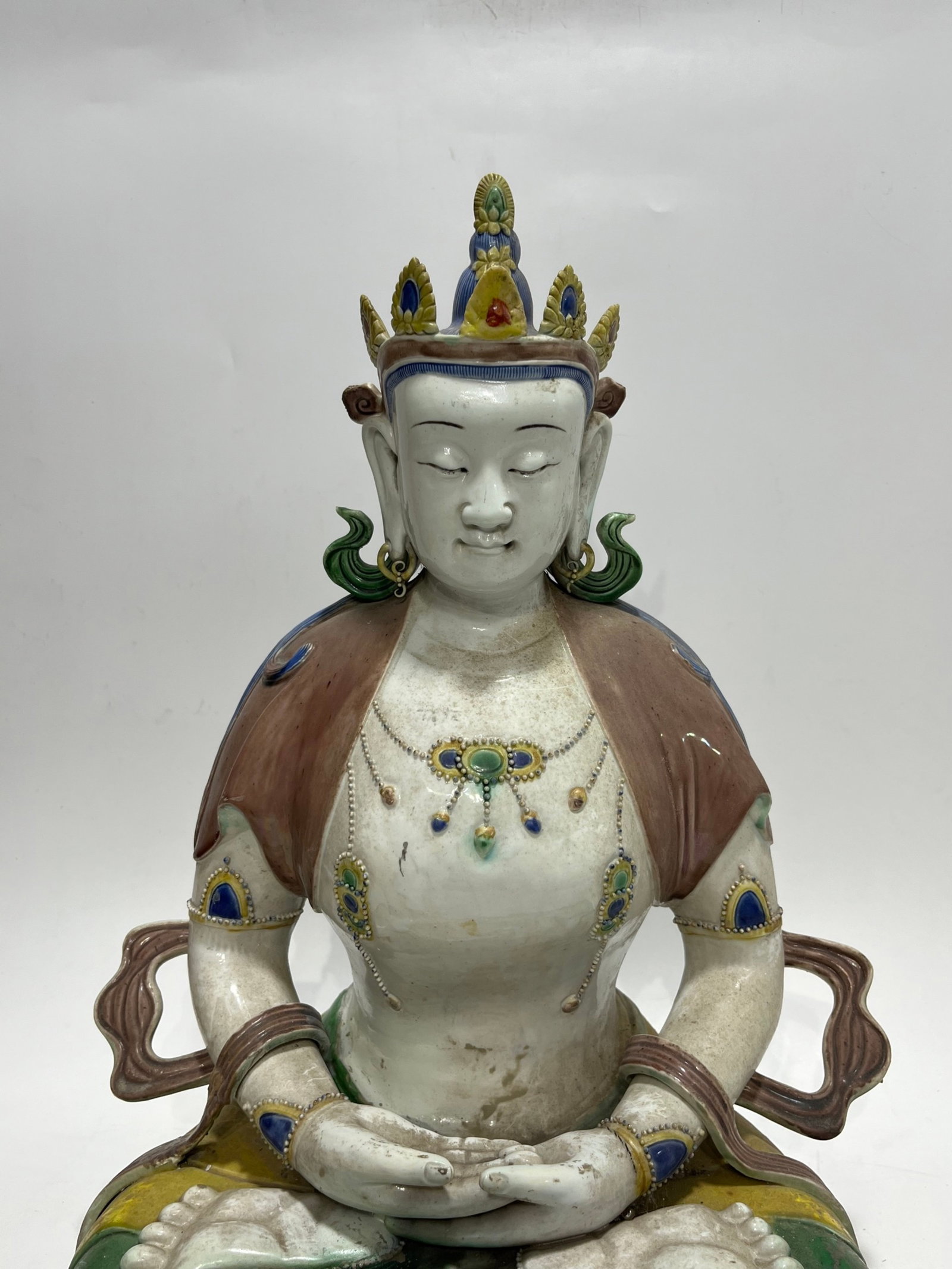 A Solemn Biscuit Buddha Statue - 11