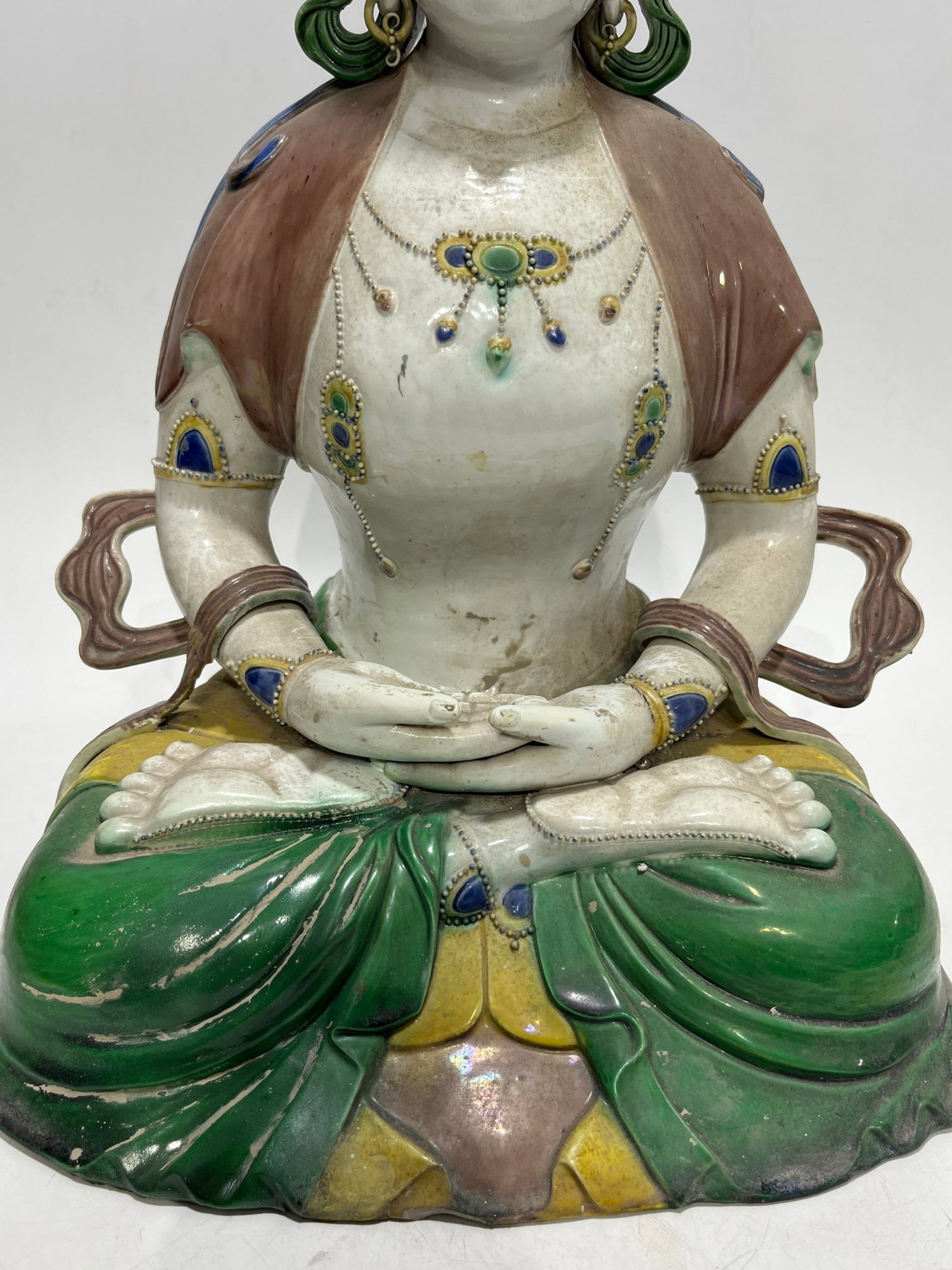 A Solemn Biscuit Buddha Statue - 3