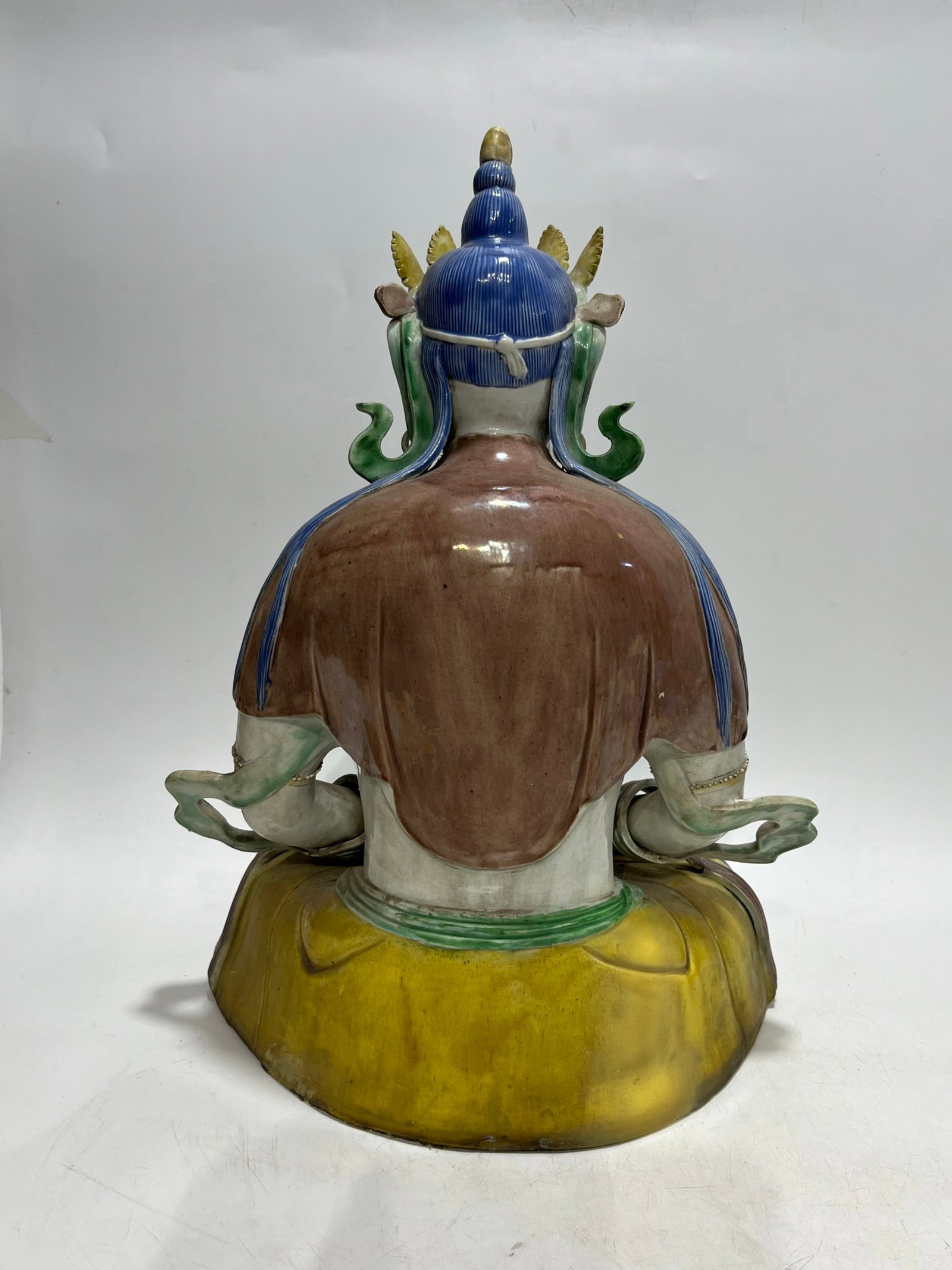 A Solemn Biscuit Buddha Statue - 5