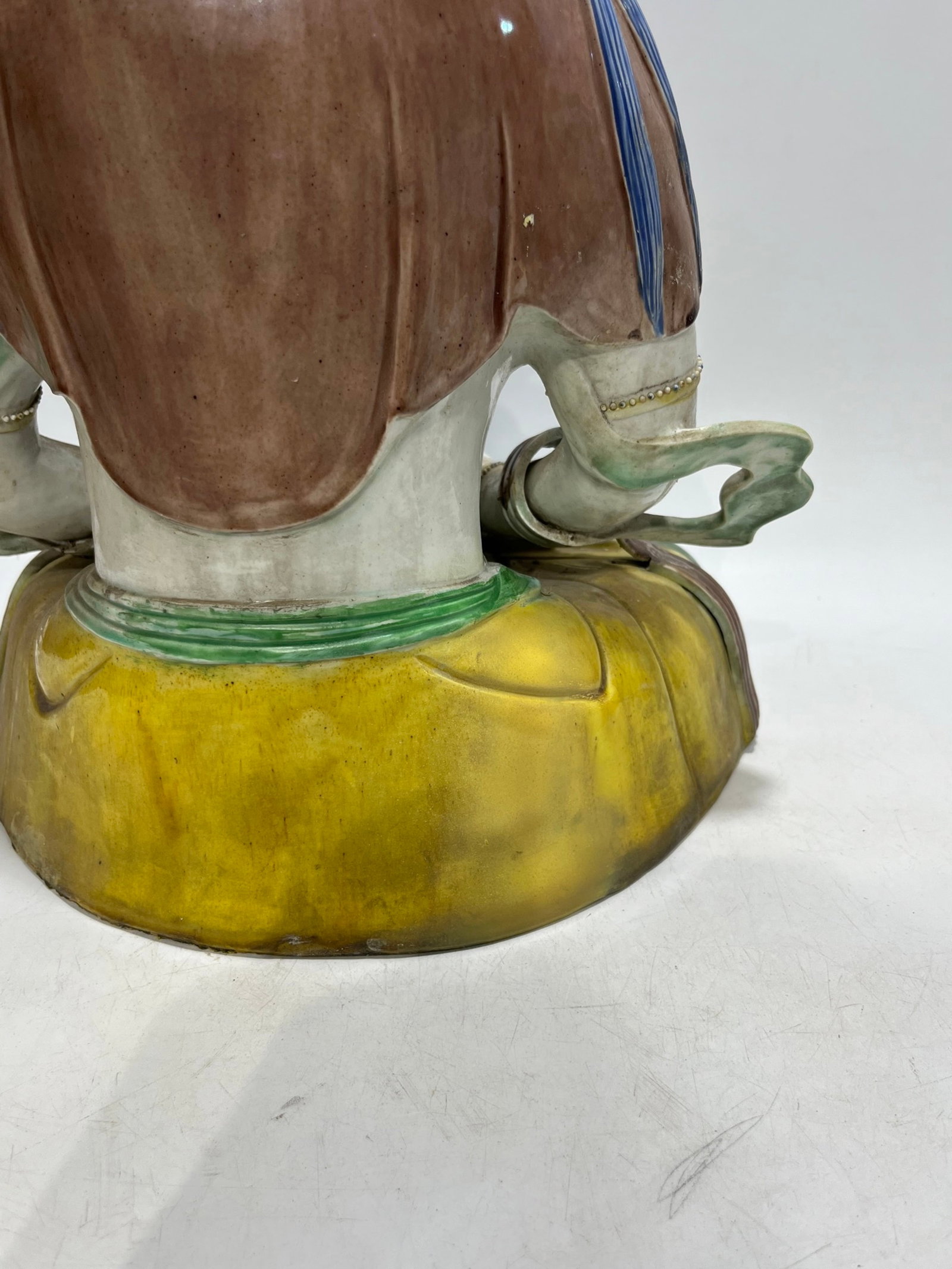 A Solemn Biscuit Buddha Statue - 6