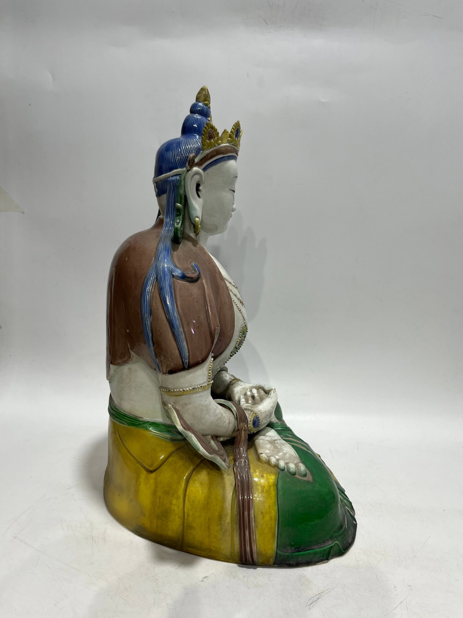 A Solemn Biscuit Buddha Statue - 7