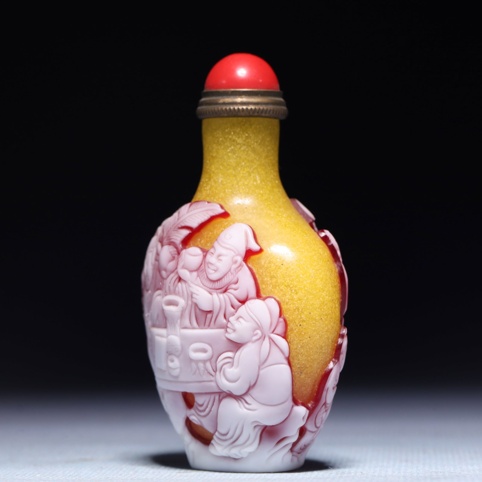 An Exquisite Glass Figure Pattern Snuff Bottle - 6